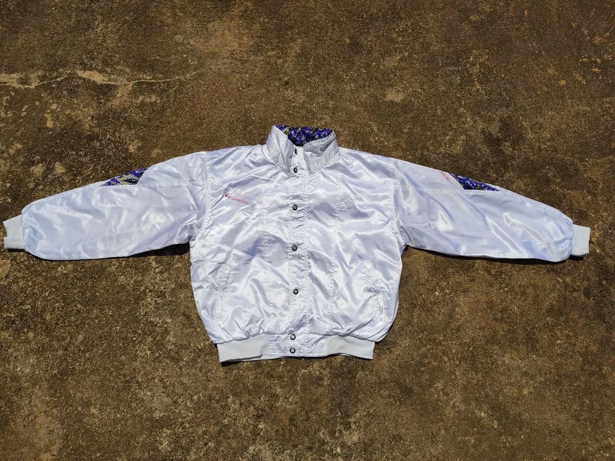 Converse Vintage Converse Satin Bomber Jacket - Patterned Collar Size US XL / EU 56 / 4 - 1 Thumbnail