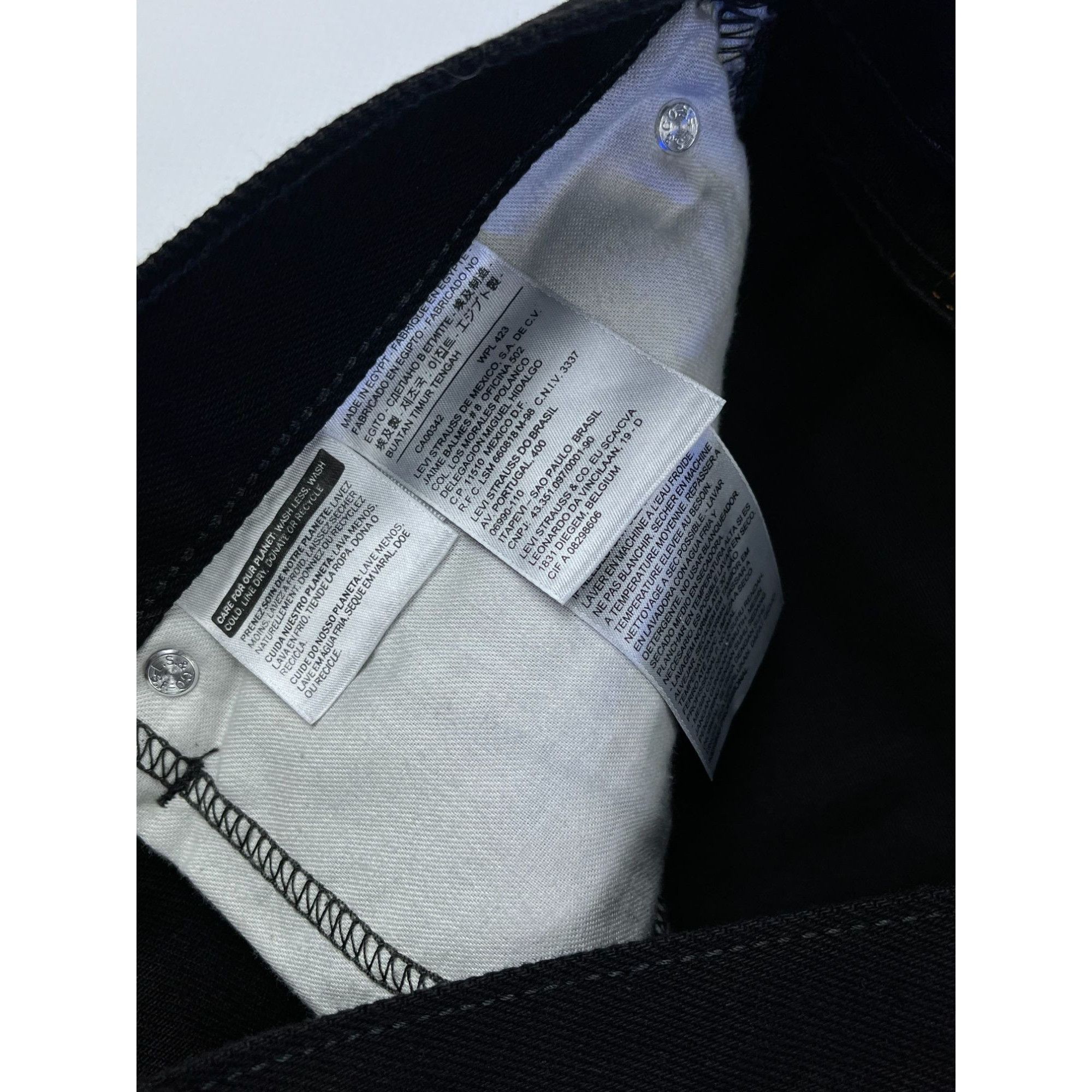 Levi's × Vintage Levis Mens 505 Regular Fit Jeans W36 L30 Black Denim Size US 36 / EU 52 - 3 Thumbnail