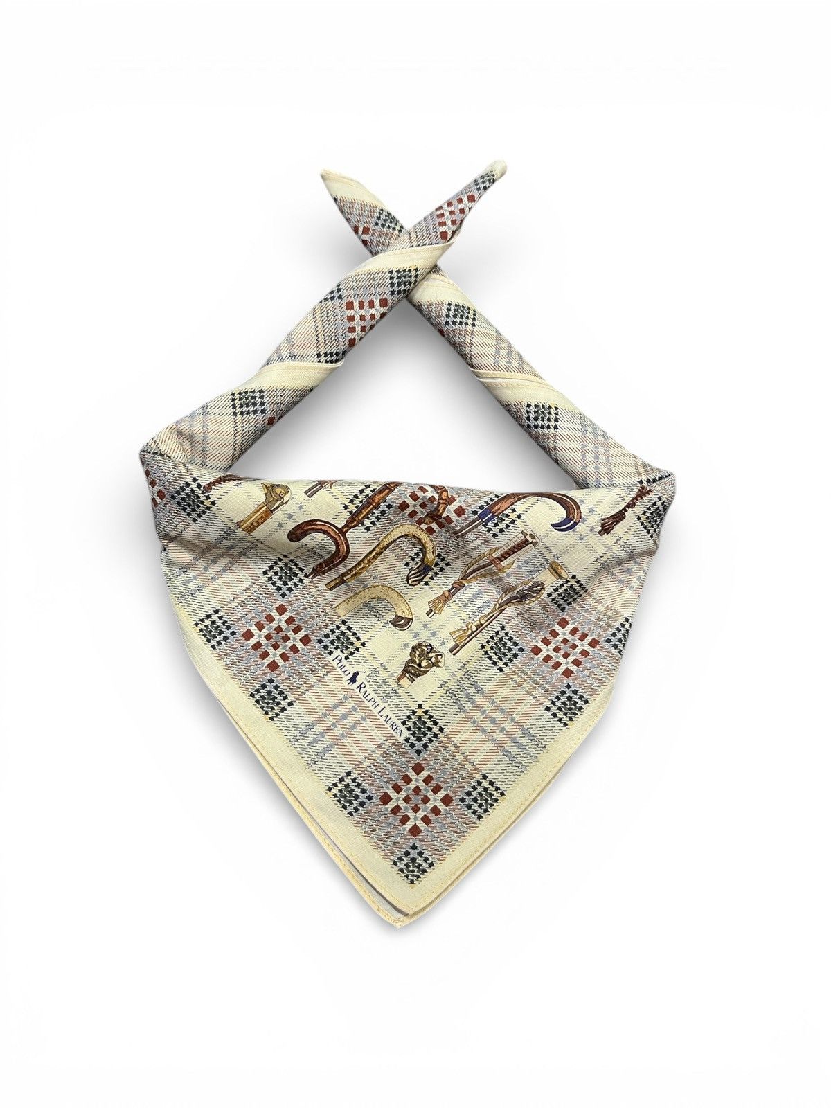 🔥Polo Ralph Lauren Antique Head Walking Cane Print Bandana