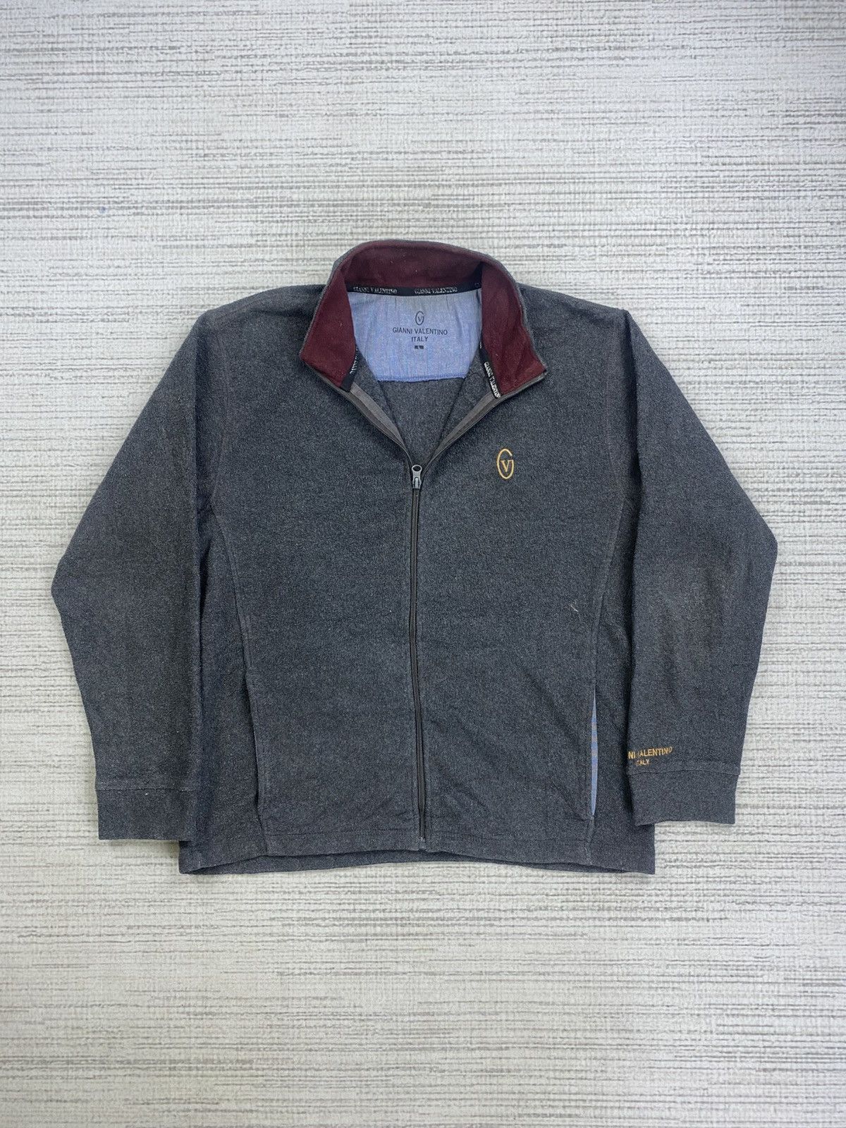 Gianni Valentino × Vintage Vintage Gianni Valentino Embroidery Logo Zipper Jacket Size US M / EU 48-50 / 2 - 6 Thumbnail