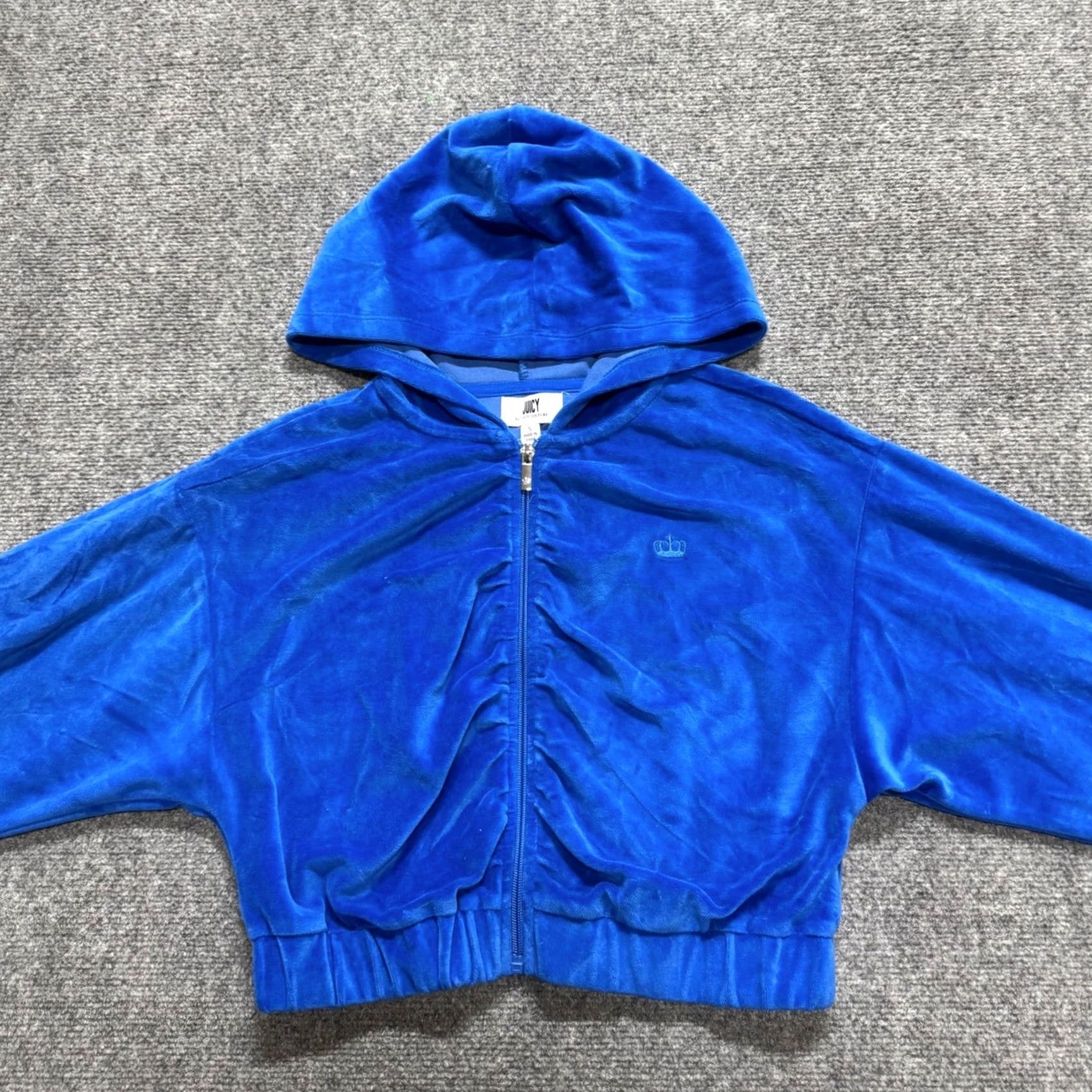 Velvet VINTAGE Juicy Couture Velvet Full-zip Jacket Hoodie Women's S Blue 90s Y2K Mens/Womens Size S / US 4 / IT 40 - 3 Thumbnail