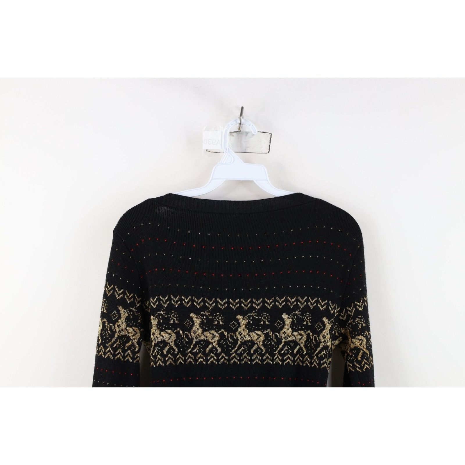 Vintage Vintage 70s Streetwear Fair Isle Christmas Reindeer Sweater Size M / US 6-8 / IT 42-44 - 12 Thumbnail