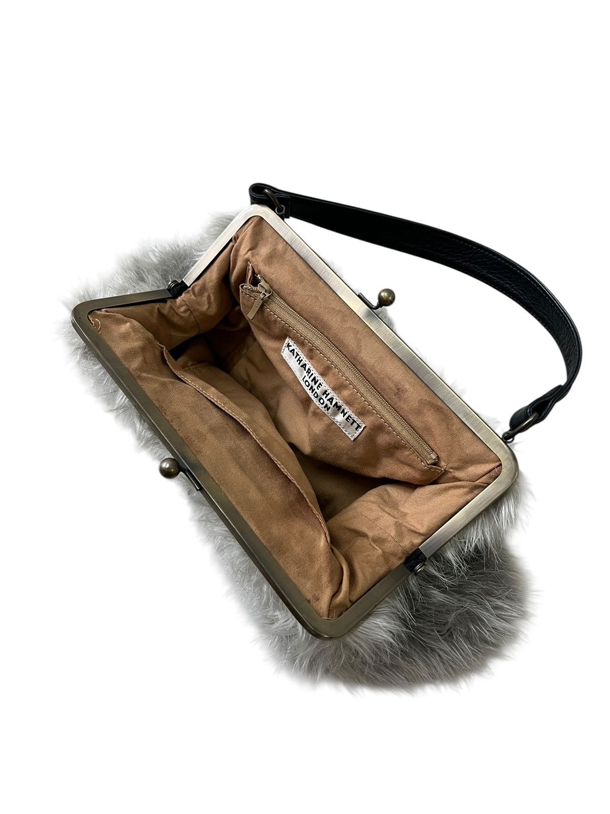 Katharine Hamnett London 1990s Katharine Hamnett London Fur Handle Bag Size ONE SIZE - 15 Thumbnail