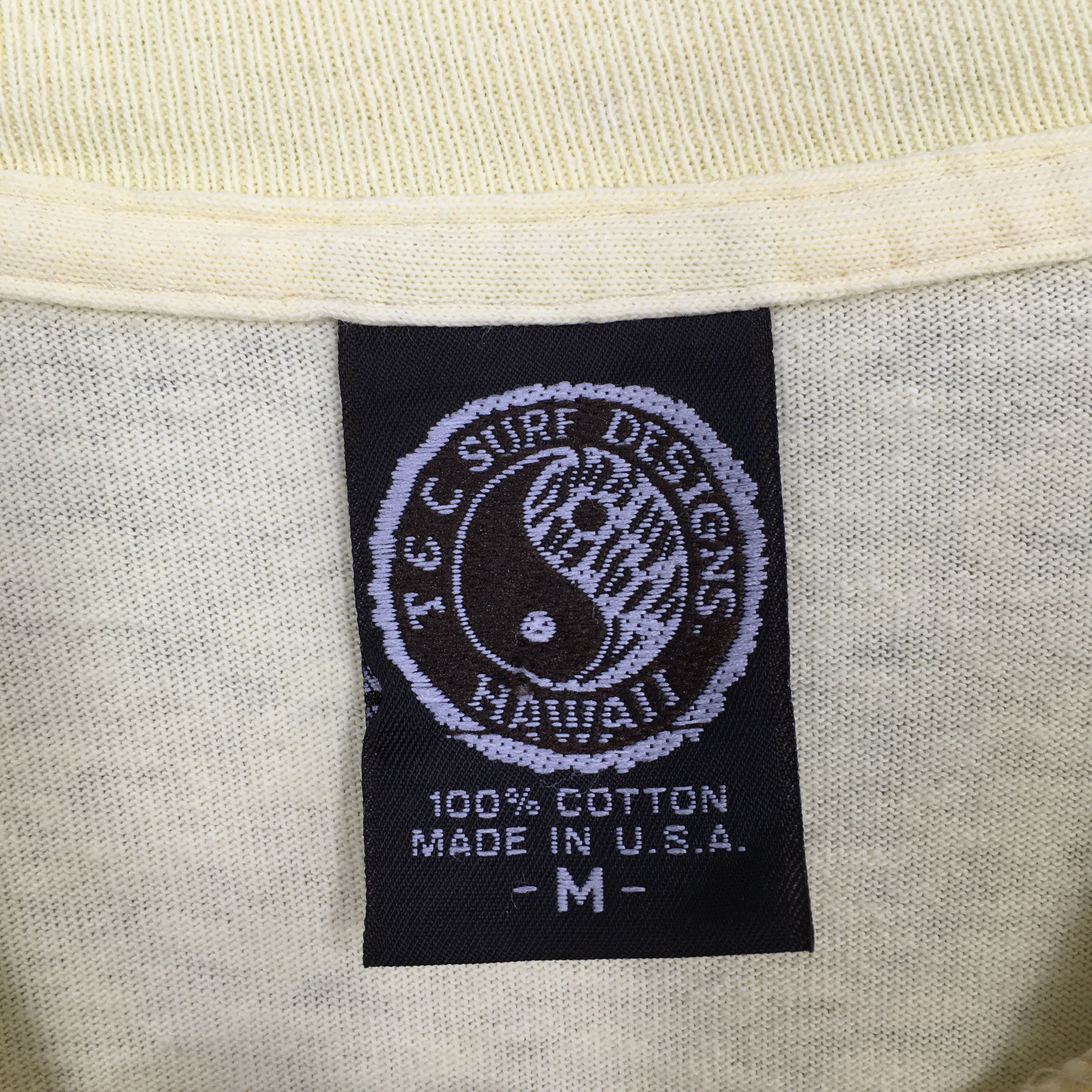 Vintage Vintage 90's T&C Surf Designs Ying Yang Yellow Tshirt Size M Size US M / EU 48-50 / 2 - 4 Thumbnail