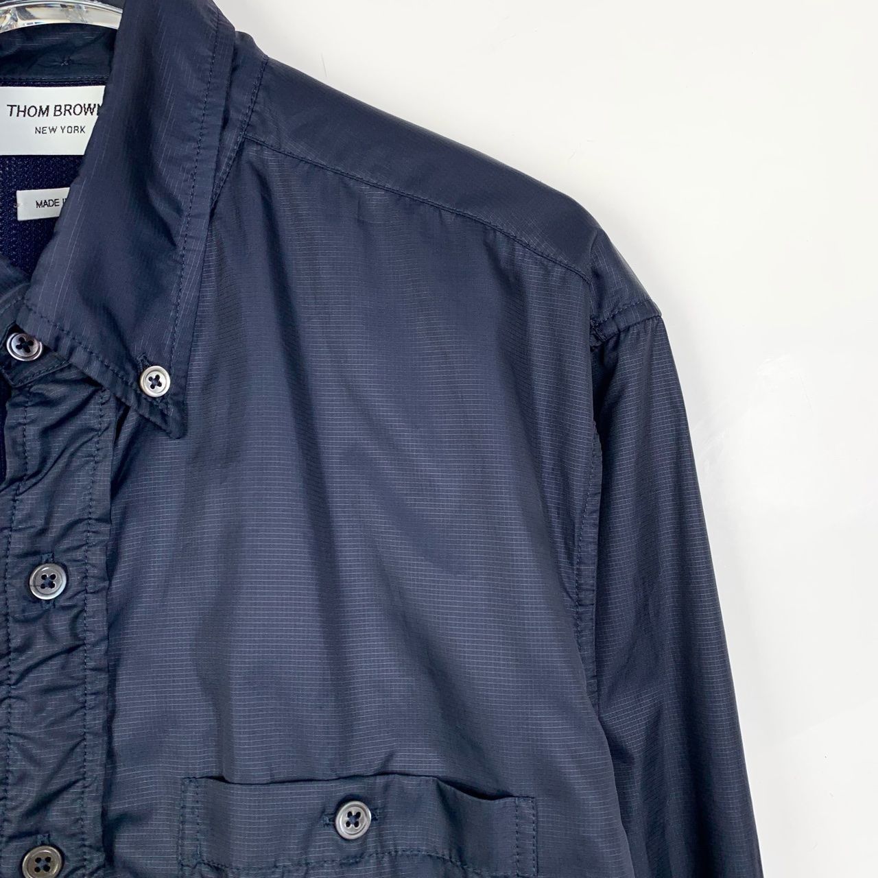 Thom Browne Thom Browne Navy Blue Long Sleeve Shirt Size 1 Made In Italy Size US S / EU 44-46 / 1 - 7 Thumbnail