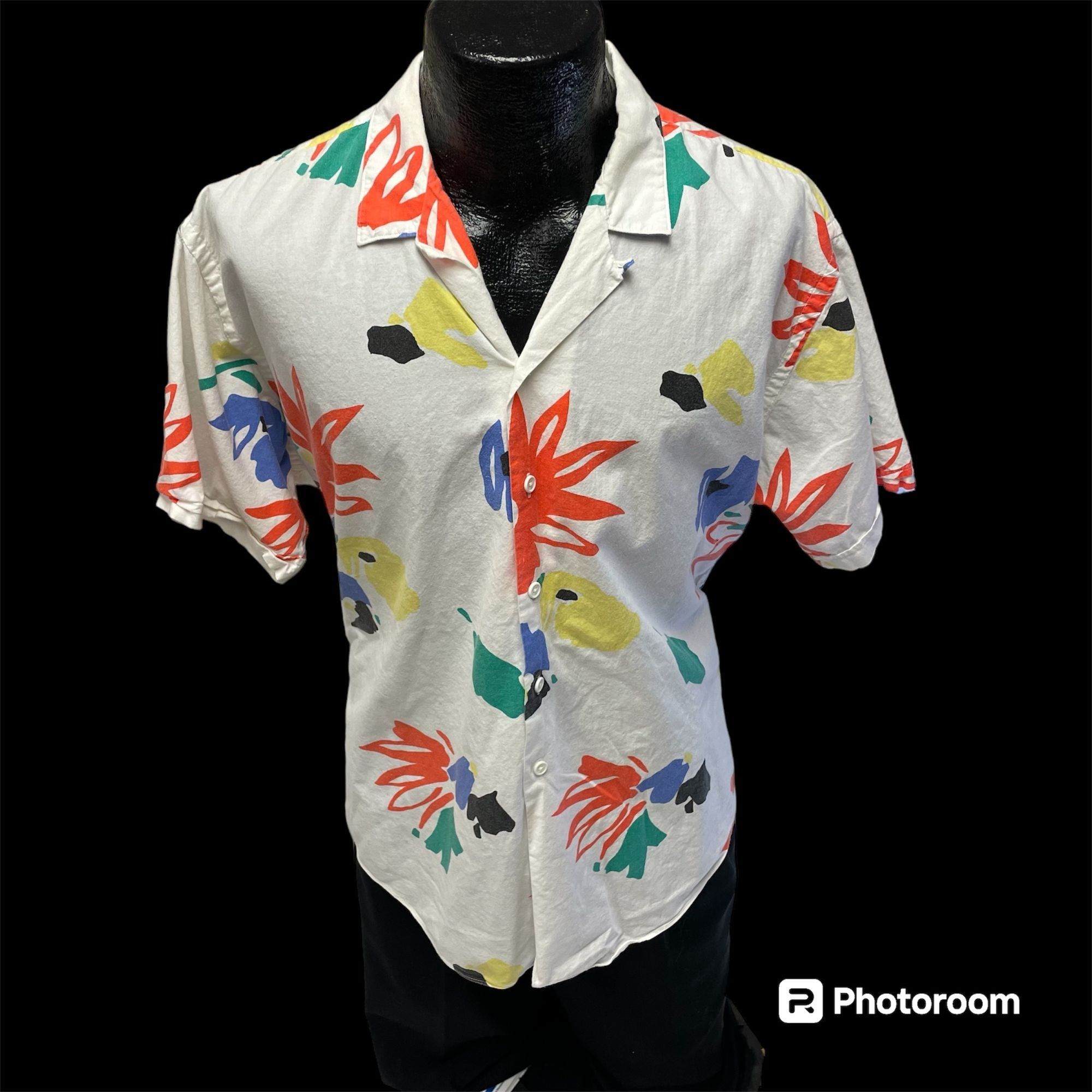 Other 80’s Basic White NEON Floral HAWAIIAN Multicolor Tro Size US XL / EU 56 / 4 - 1 Thumbnail