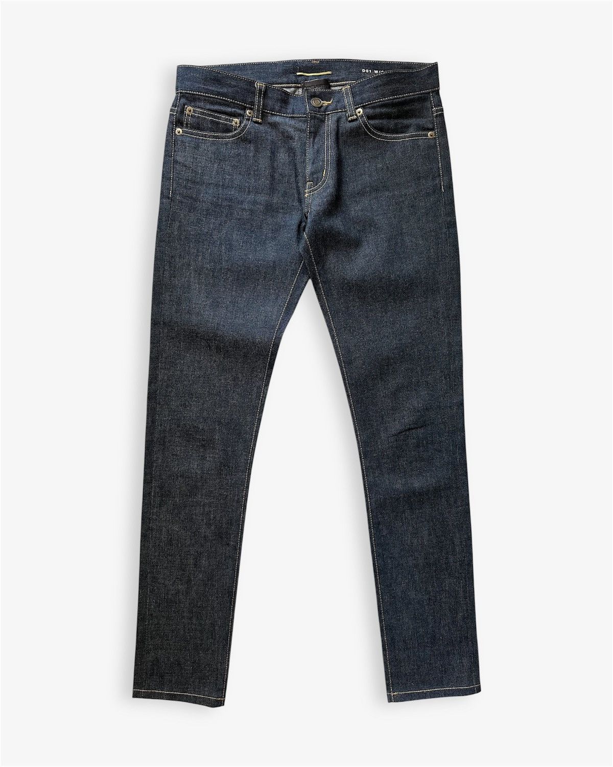 Saint Laurent Paris Hedi Slimane SS2013 SAINT LAURENT D01 Raw Blue Denim Jeans Size US 28 / EU 44 - 4 Thumbnail