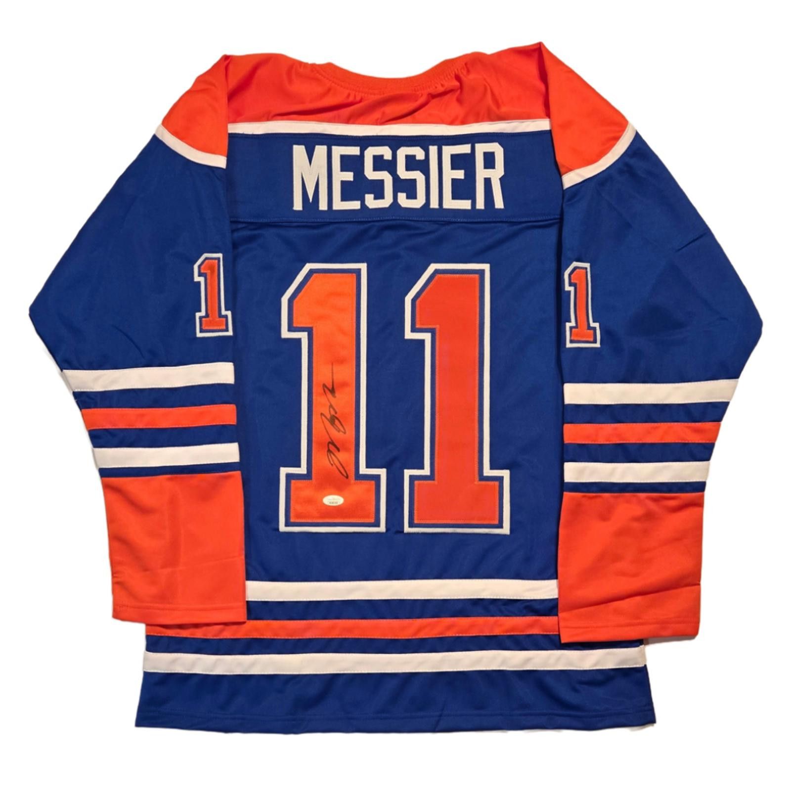 Other Autographed Mark Messier Edmonton Blue Hockey Jersey JSA COA Size ONE SIZE - 2 Thumbnail