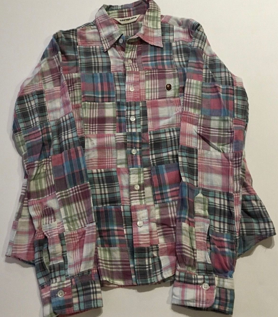 Bape Bape logo long sleeve button up shirt Size S / US 4 / IT 40 - 1 Thumbnail