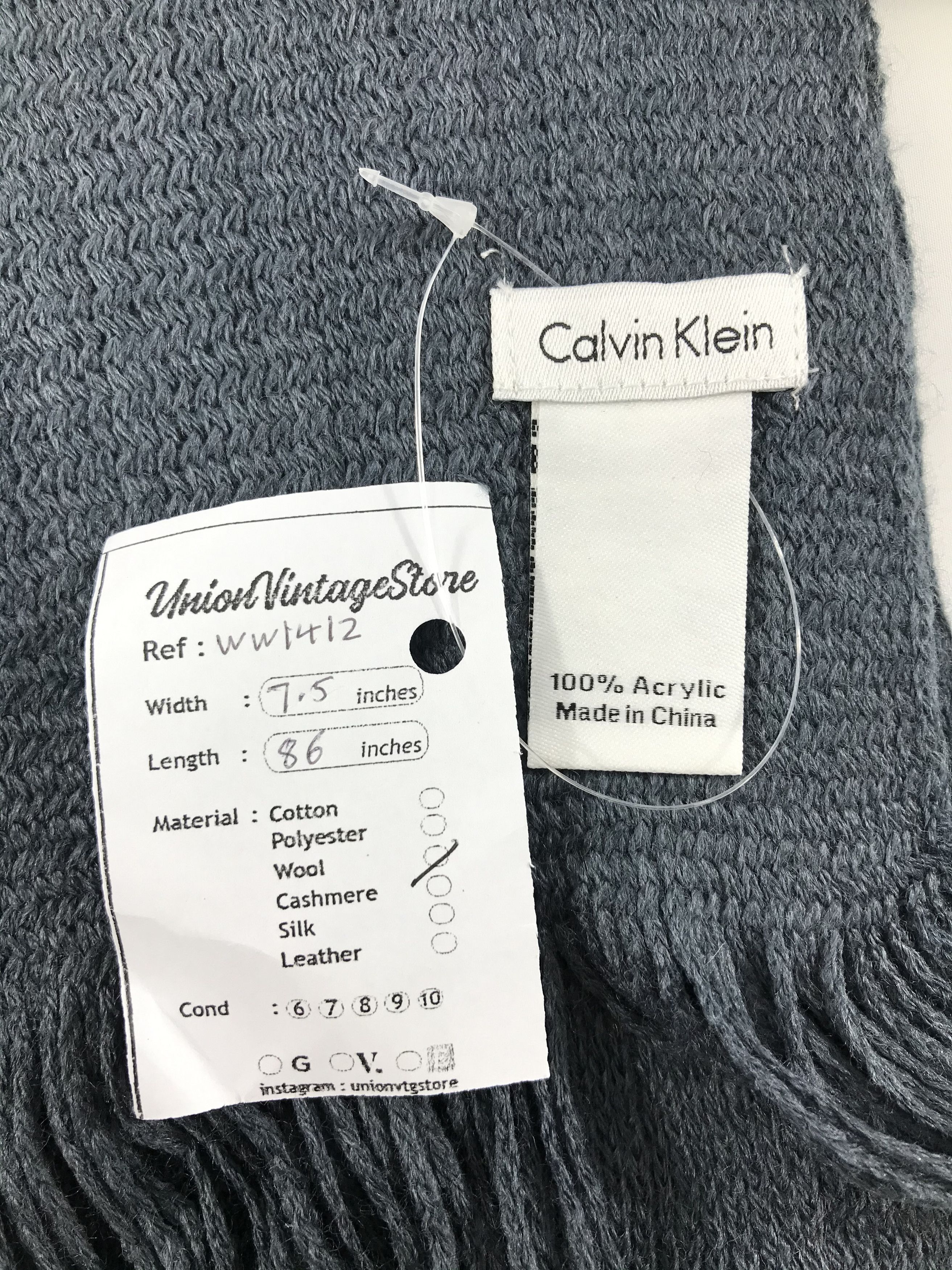 Calvin Klein × Vintage Calvin Klein Scarf / Muffler / Neckwear - WW1412 Size ONE SIZE - 5 Thumbnail