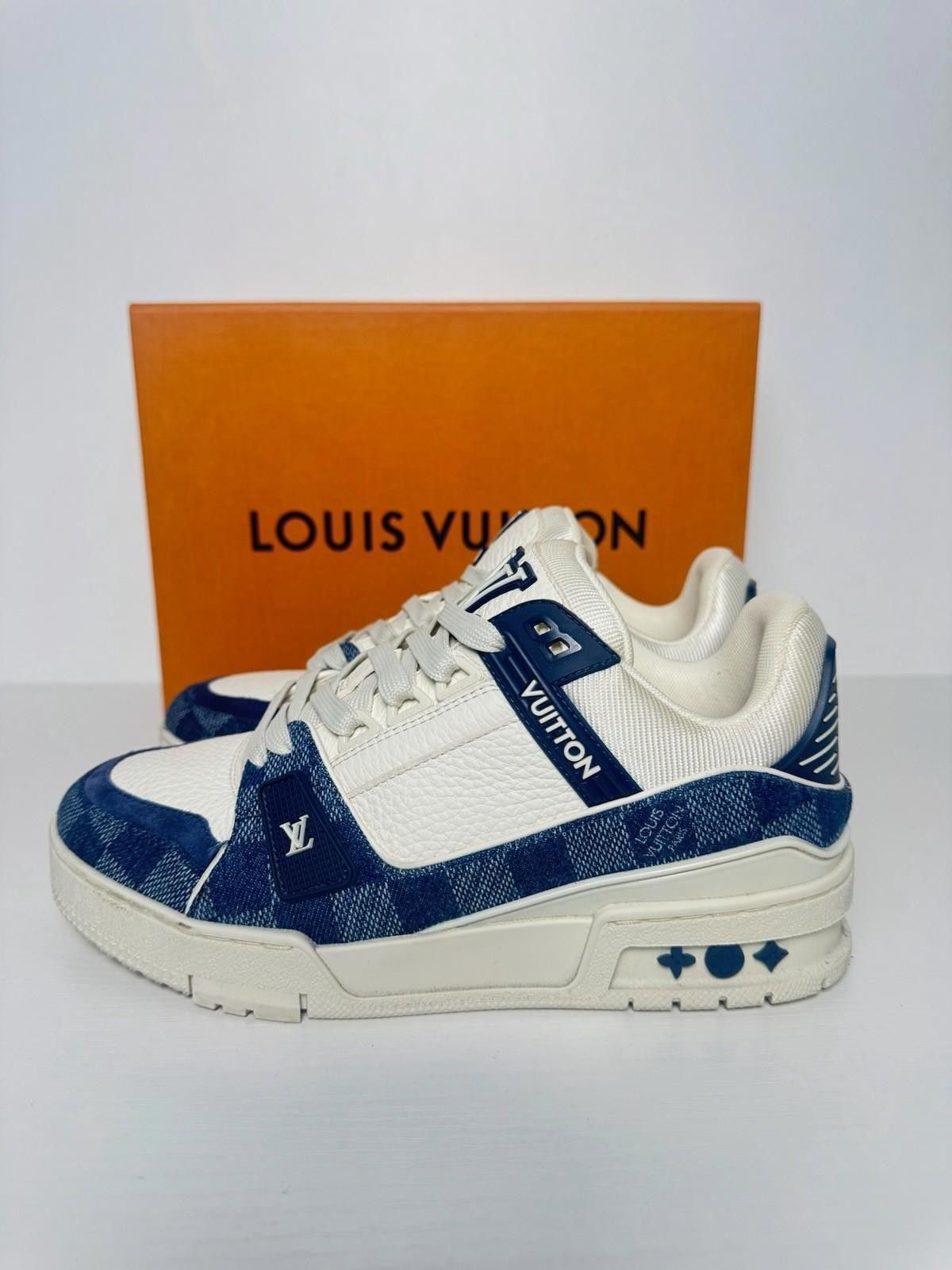 Louis Vuitton Louis Vuitton LV Trainer Blue Denim Women’s SZ 5 US (LV 3) Size US 5 / IT 35 - 3 Thumbnail