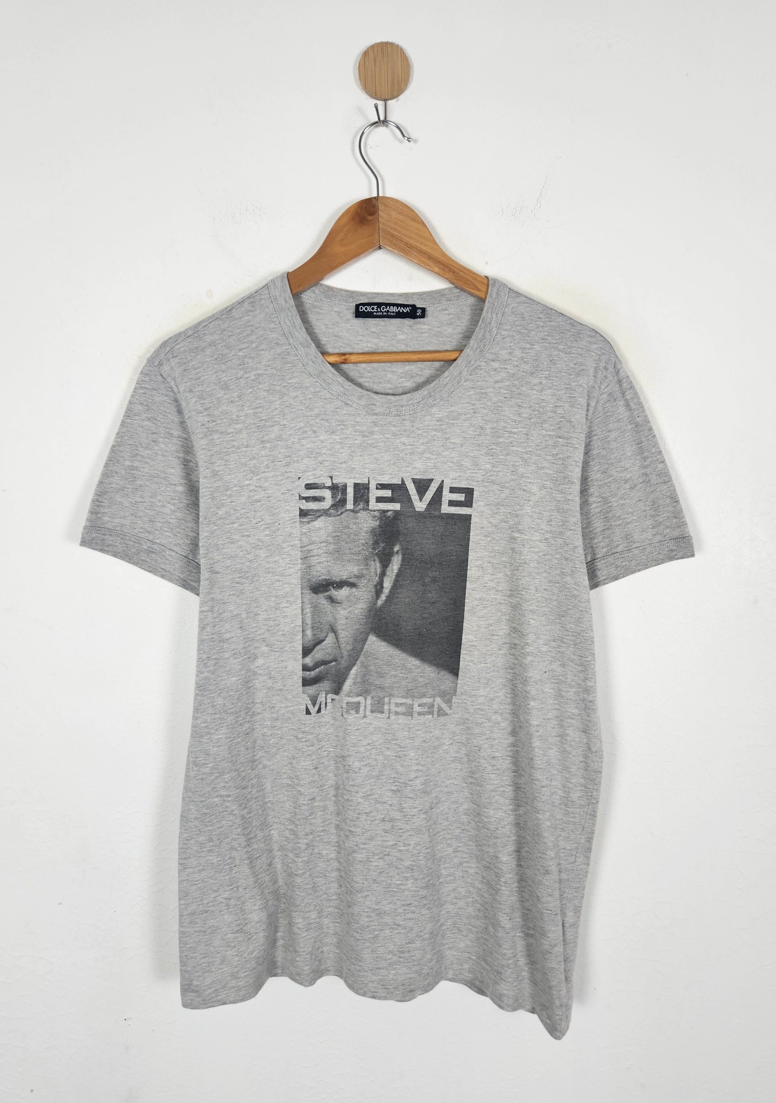 vintage DOLCE & GABBANA × Steve McQueen Vintage Dolce & Gabbana Steve Mcqueen White T Shirt Medium Bruce
