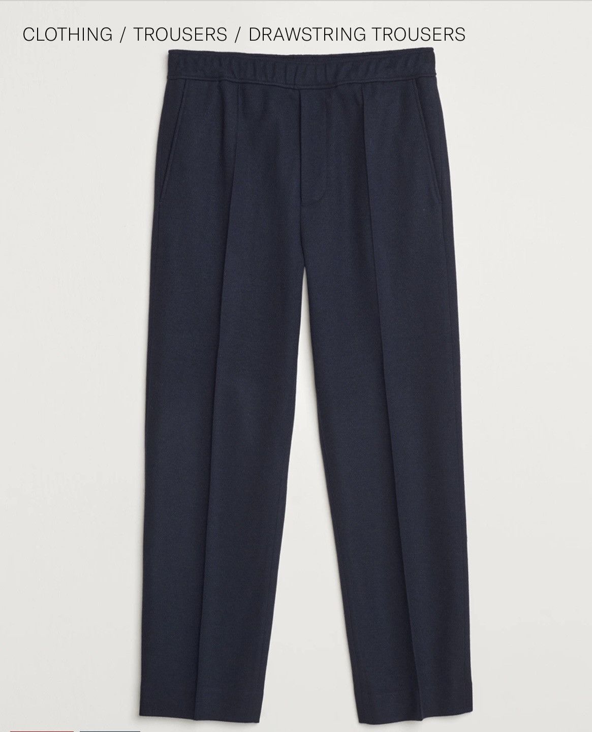 Lanvin LANVIN Wool Drawstring Trousers Navy Size US 41 - 1 Thumbnail