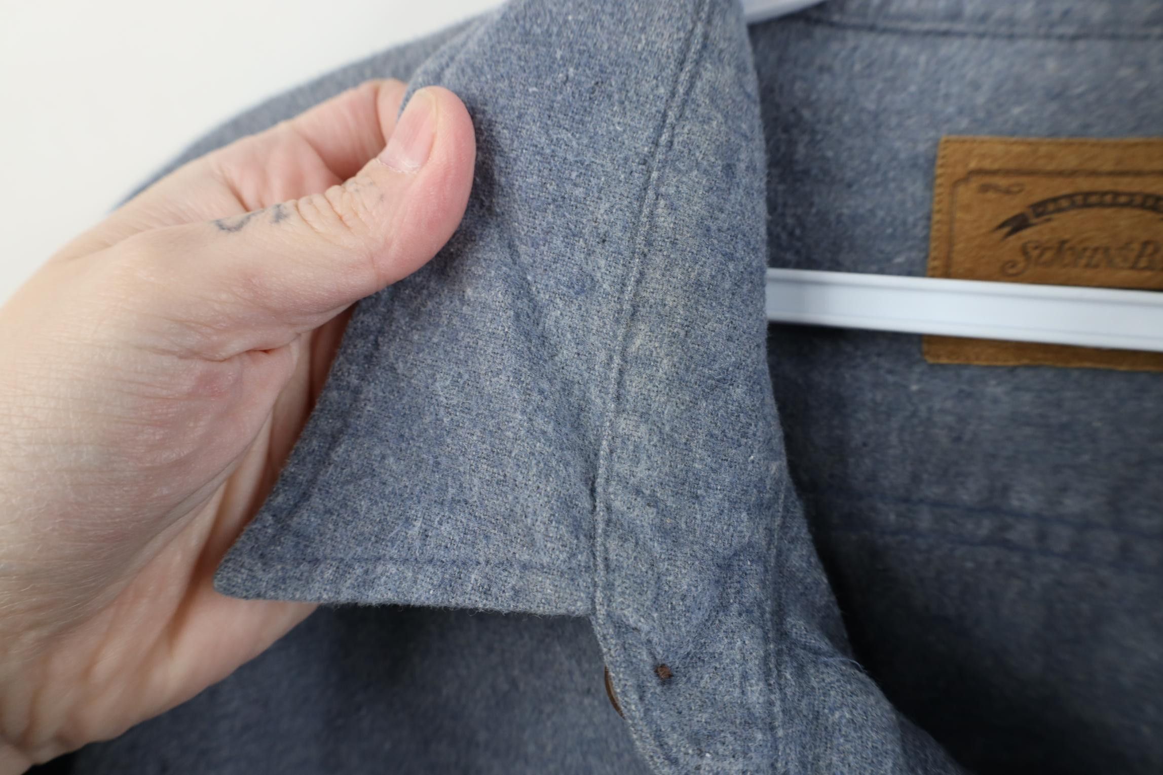 Vintage Vintage 90s Streetwear Chamois Cloth Collared Button Shirt Size US XL / EU 56 / 4 - 4 Thumbnail