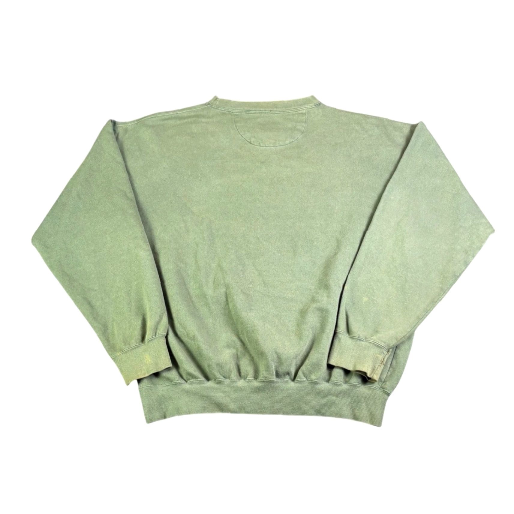Ralph Lauren VINTAGE Chaps Ralph Lauren Sweatshirt Mens Large GreenCrewneck Faded 90s Size US L / EU 52-54 / 3 - 3 Thumbnail