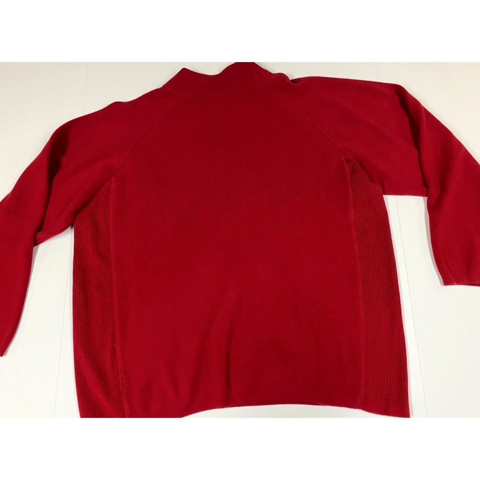 Izod IZOD Sweater Pullover 1/4 Zip Red Knit Mock Neck Mens M Regular Logo 90s 2000s Vintage? Size US M / EU 48-50 / 2 - 6 Thumbnail