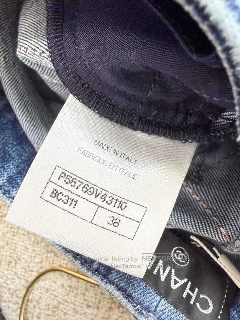 Chanel Chanel Colored line diamond plaid denim trousers Size 25" / US 0 / IT 36 - 5 Thumbnail