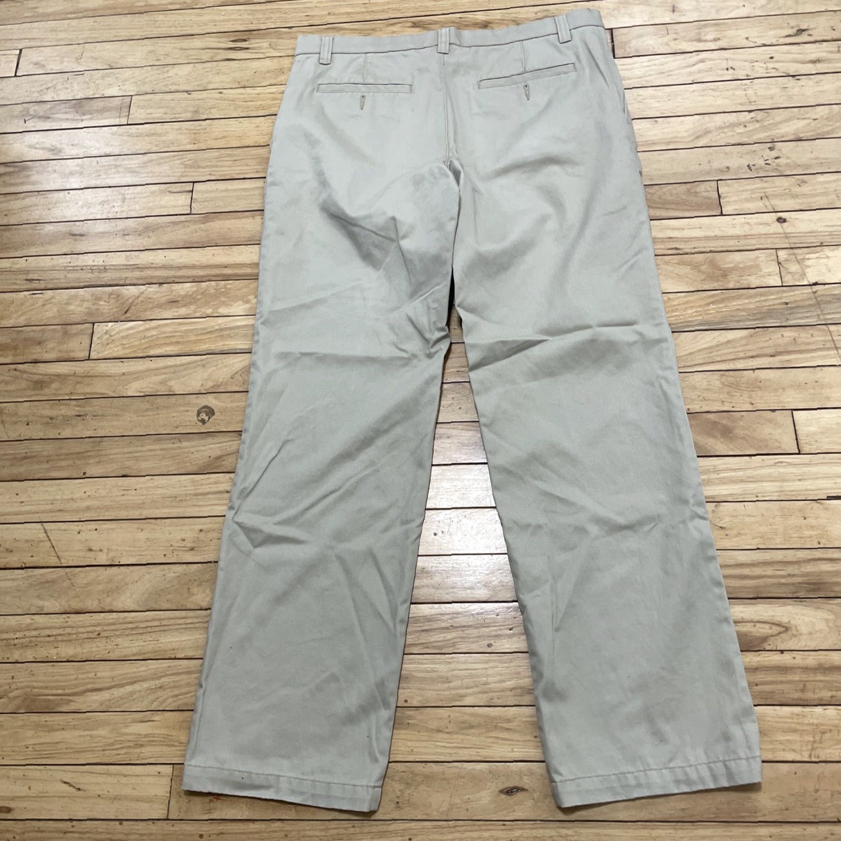 Cherokee Cherokee Pants Men Khaki Pleated Front Workwear Retro Y2k Straight 36x34 Beige Cotton Canvas Regular Size US 34 / EU 50 - 2 Thumbnail