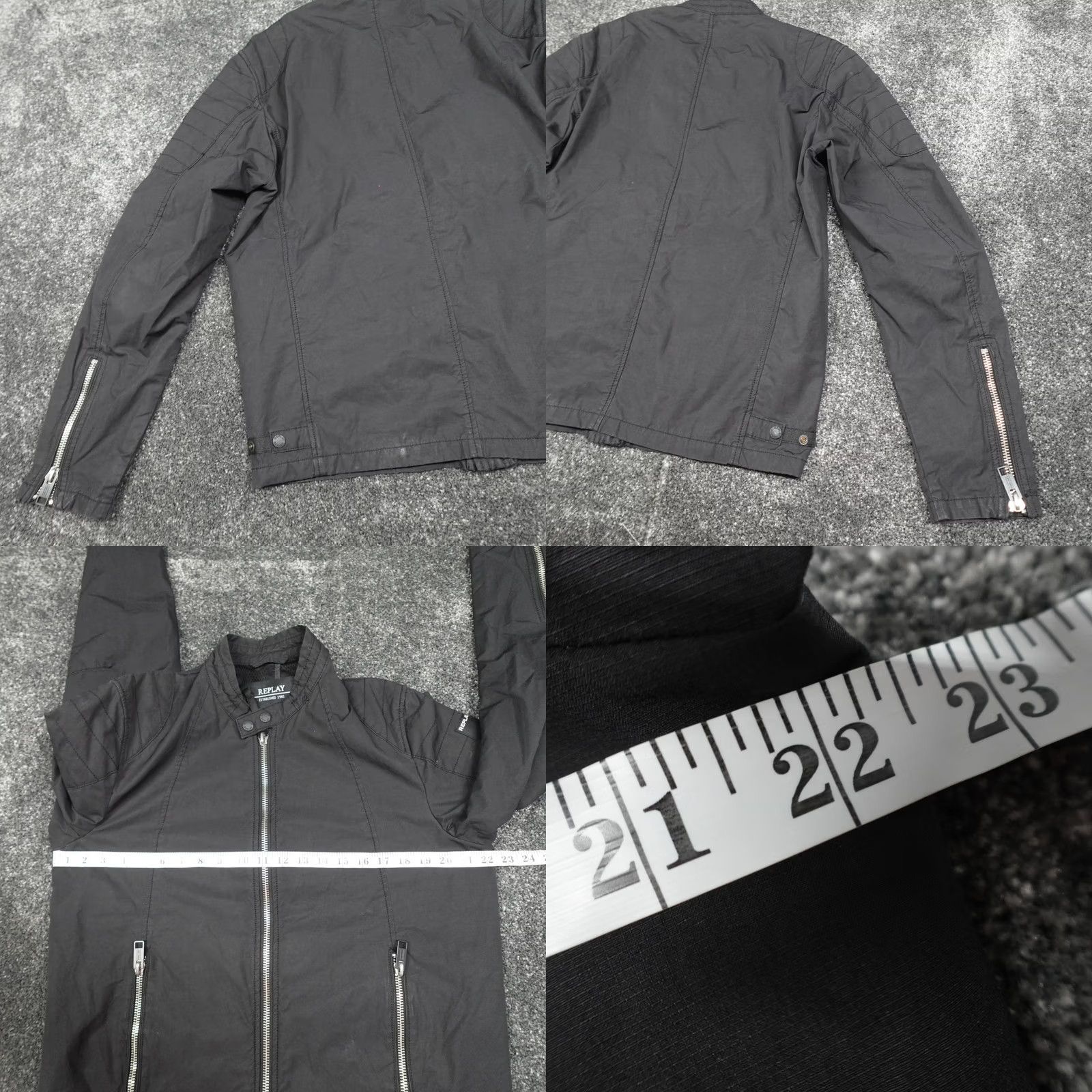Replay Replay Bomber Jacket Black Size XL Biker Men's Coat Shirt Size US XL / EU 56 / 4 - 8 Thumbnail