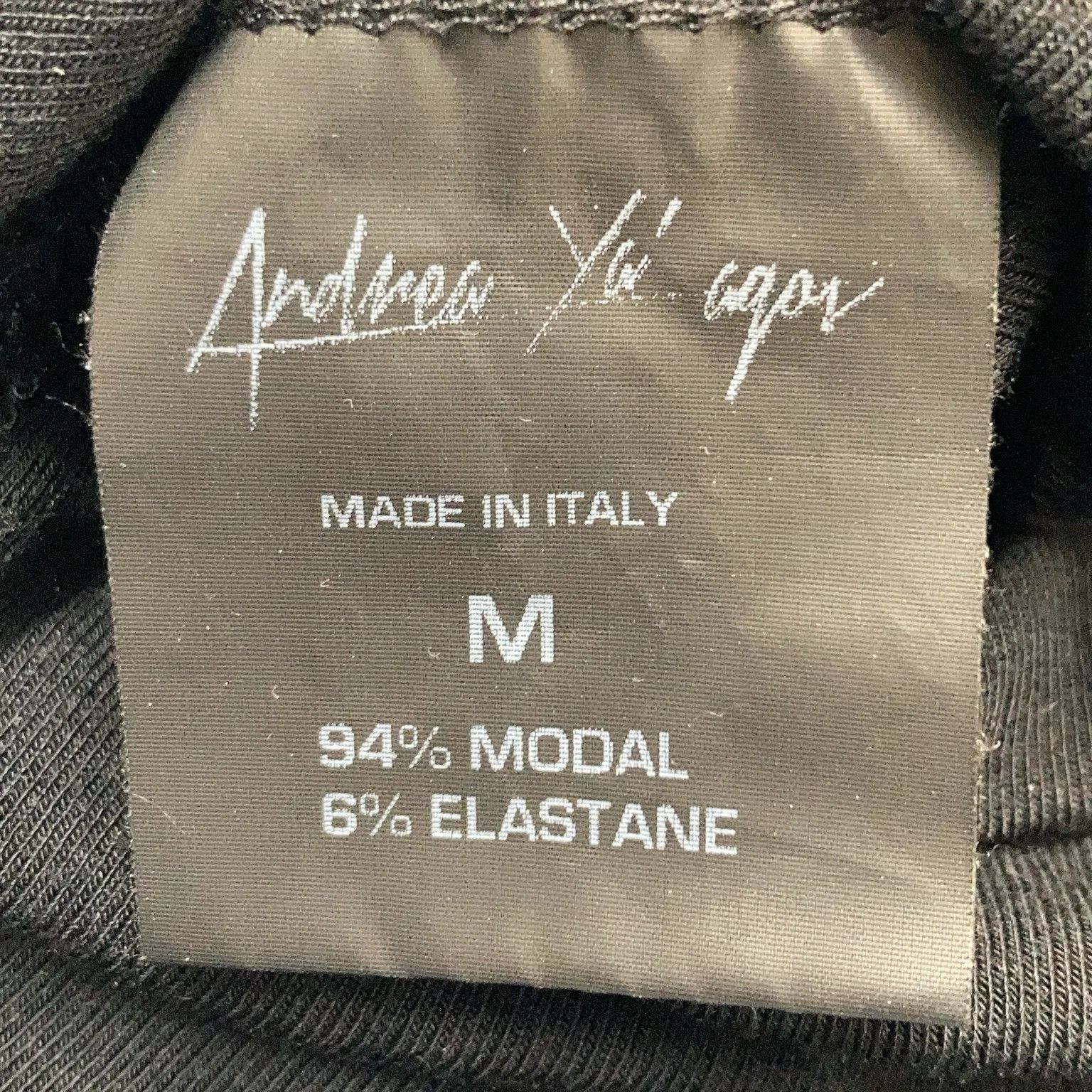 Andrea Ya'aqov -Black Long Sleeve Modal T-shirt Size US M / EU 48-50 / 2 - 3 Thumbnail