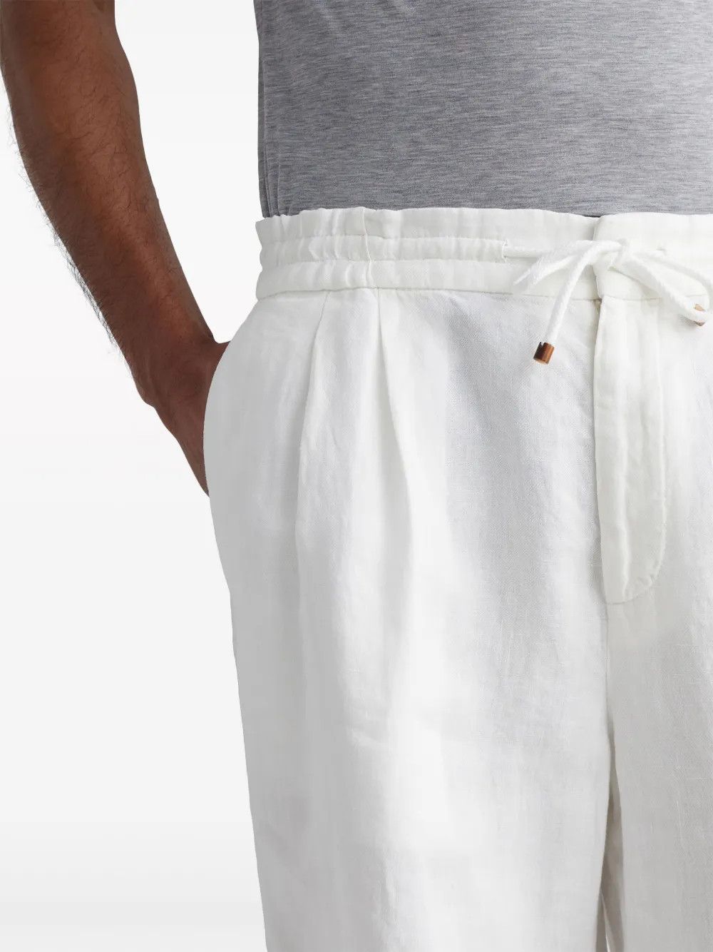 Brunello Cucinelli o1la1rc1a0425 Dyed Bermuda in White Size US 36 / EU 52 - 3 Thumbnail