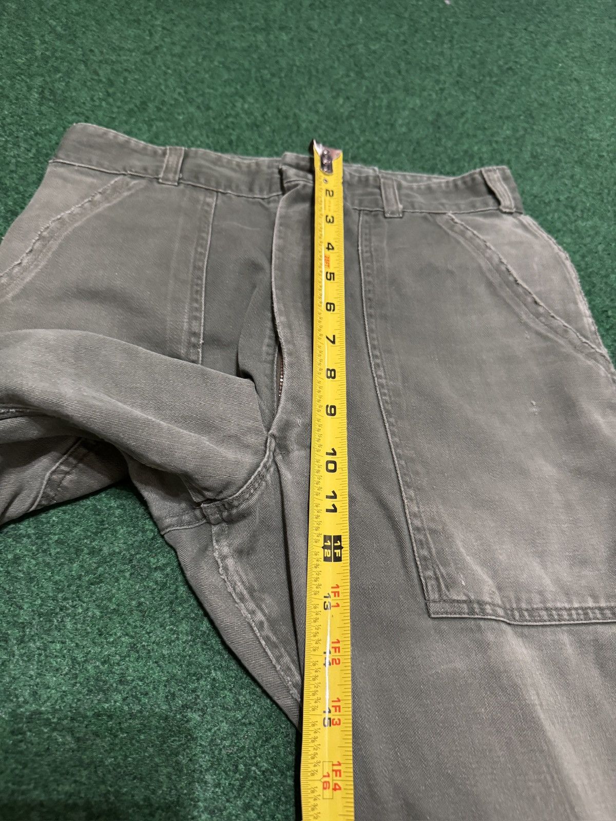 Vintage Vtg 60s OG 107 Military Green Sateen Baker Fatigues Pants Size US 28 / EU 44 - 10 Thumbnail
