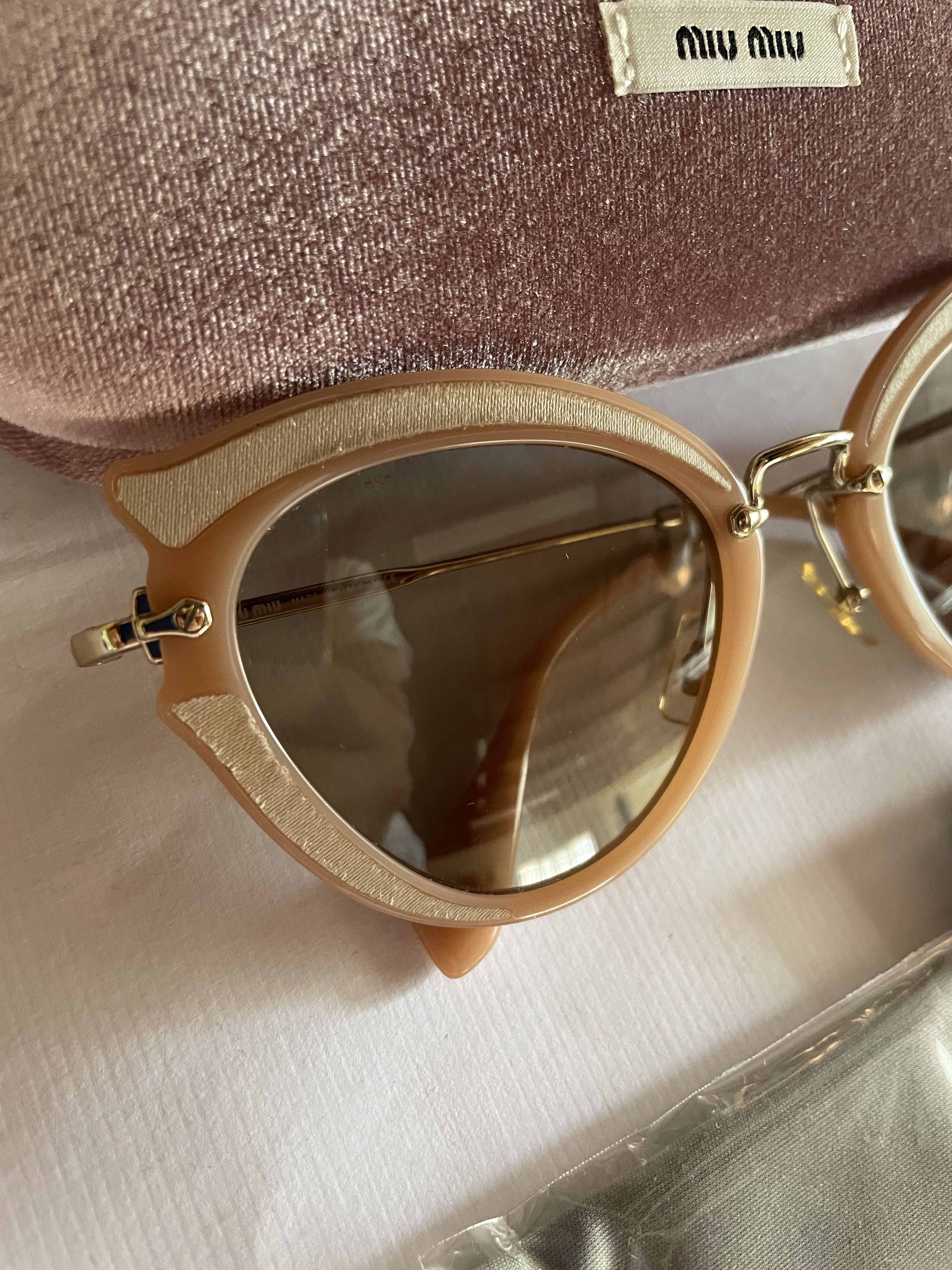 Miu Miu Miu Miu SMU 05S VHZ-5J2 Cat Eye Womens Sunglasses MU05SS Size ONE SIZE - 4 Thumbnail