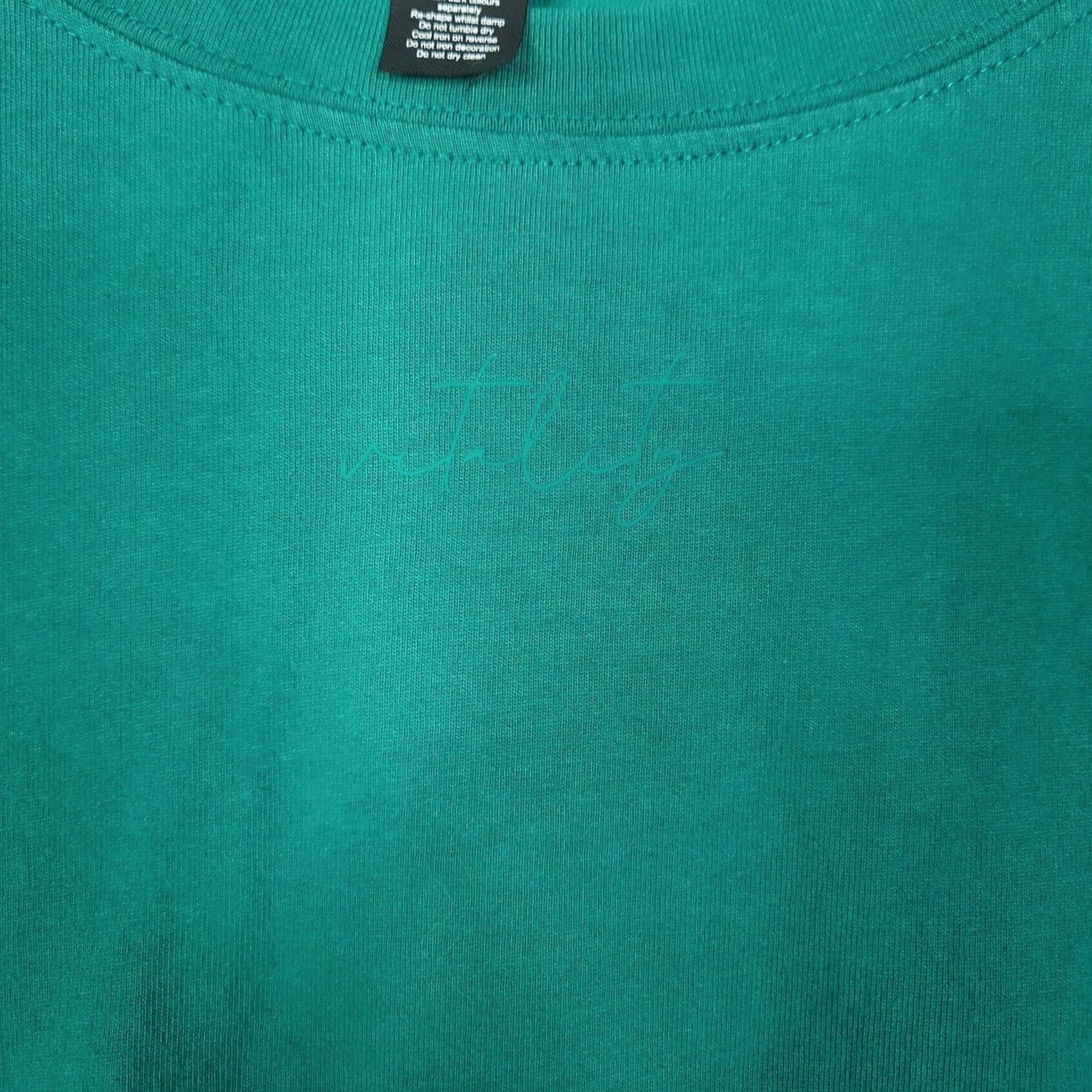 Vintage Vitality Balance Women's Green Cropped Top Short Sleeve Crew Neck XXL Regular Top Size XXL / US 16-18 / IT 52-54 - 6 Thumbnail