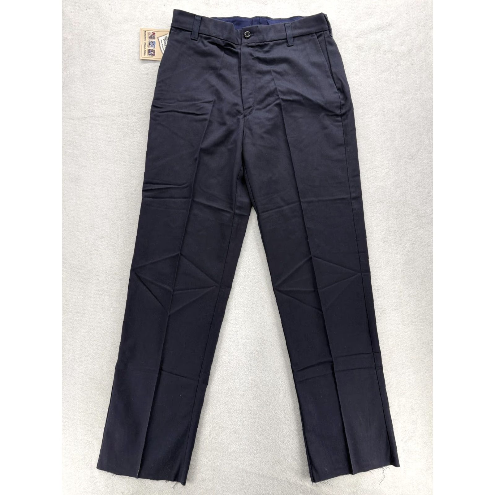 Vintage Fyrban Flame Resistant Work Pants Mens 36 Blue Indura Ultra Soft FR HRC2 NWT Pants Mens Blue 36 Flame-Resistant Workwear Chino Flat Front Pockets Logo Size US 36 / EU 52 - 2 Thumbnail