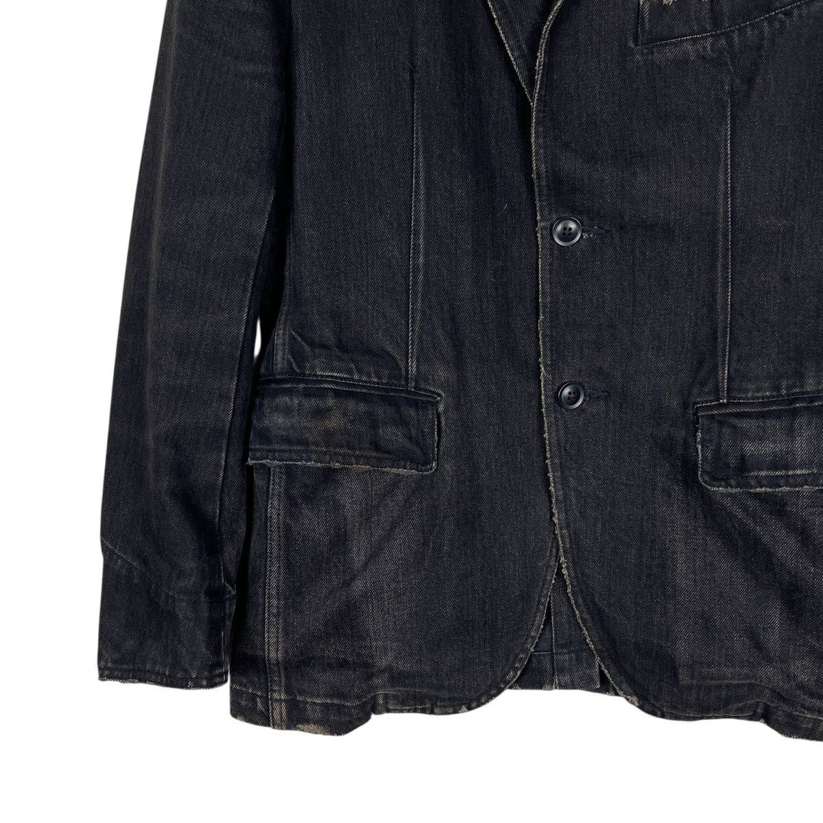 Japanese Brand 🔥 Trans Continents Black Dyed Denim Blazer Jacket Size US S / EU 44-46 / 1 - 4 Thumbnail