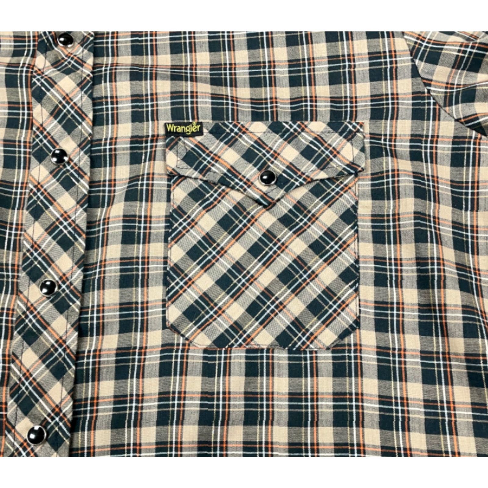 Wrangler VINTAGE Wrangler Brown Plaid Western Shirt Adult XL Lightweight Cotton Made in USA Rockabilly Mens Size US XL / EU 56 / 4 - 4 Thumbnail