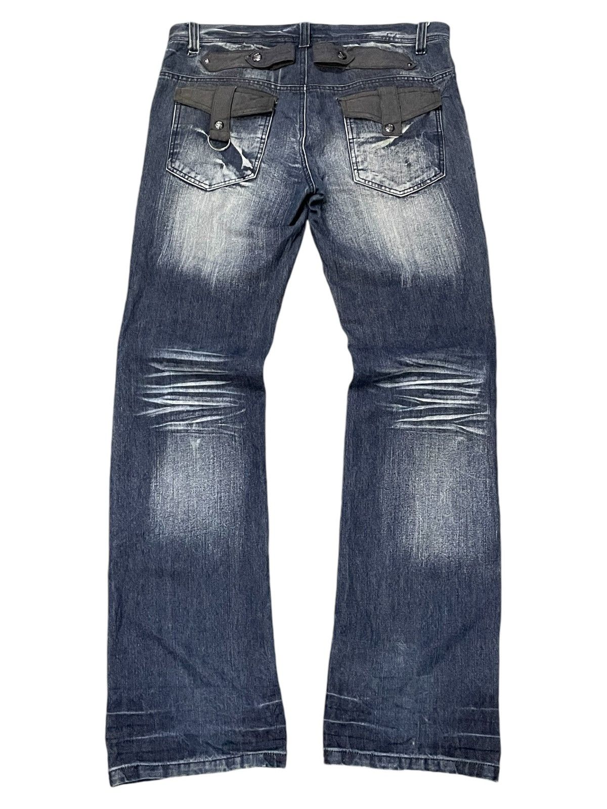 Hysteric Glamour × LOWBOX Lowbox Japan Claw Mark Whiskers Flared Jeans Size US 34 / EU 50 - 2 Thumbnail