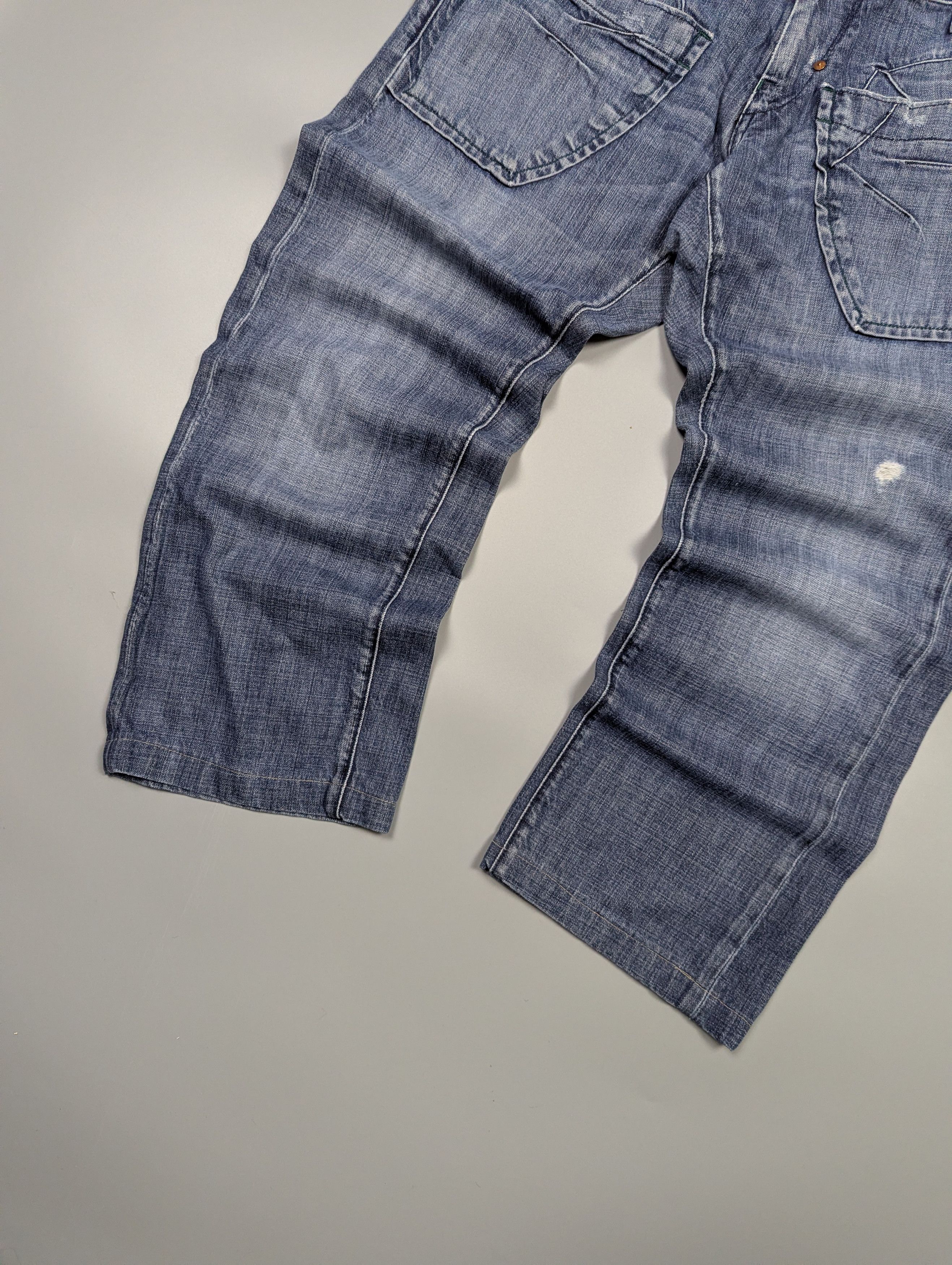 Energie nergie by Miss Sixty Y2K Faded Jeans Pockets Distressed Size US 36 / EU 52 - 4 Thumbnail