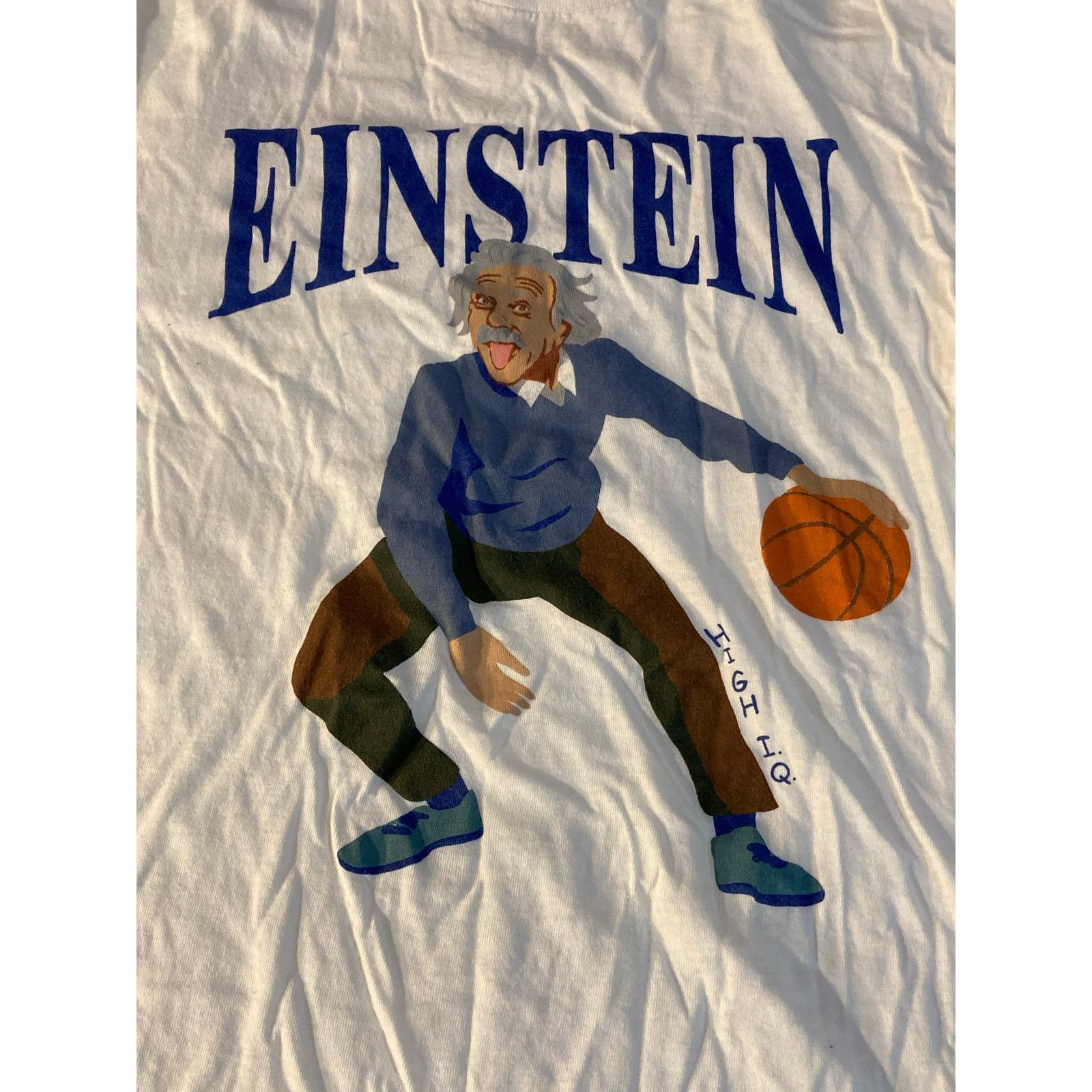 Other Einstein Basketball IQ T-Shirt Men's Med White Graphic Tee Size US M / EU 48-50 / 2 - 3 Thumbnail