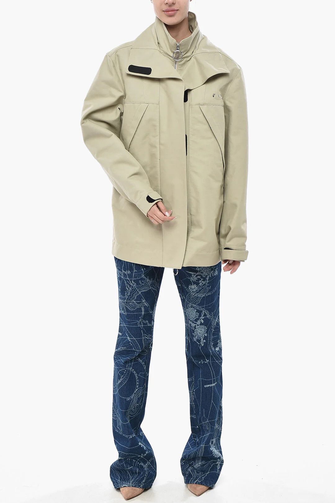 Off-White og1mm0426 Cotton-Twill Track Jacket in Beige Size S / US 4 / IT 40 - 4 Thumbnail