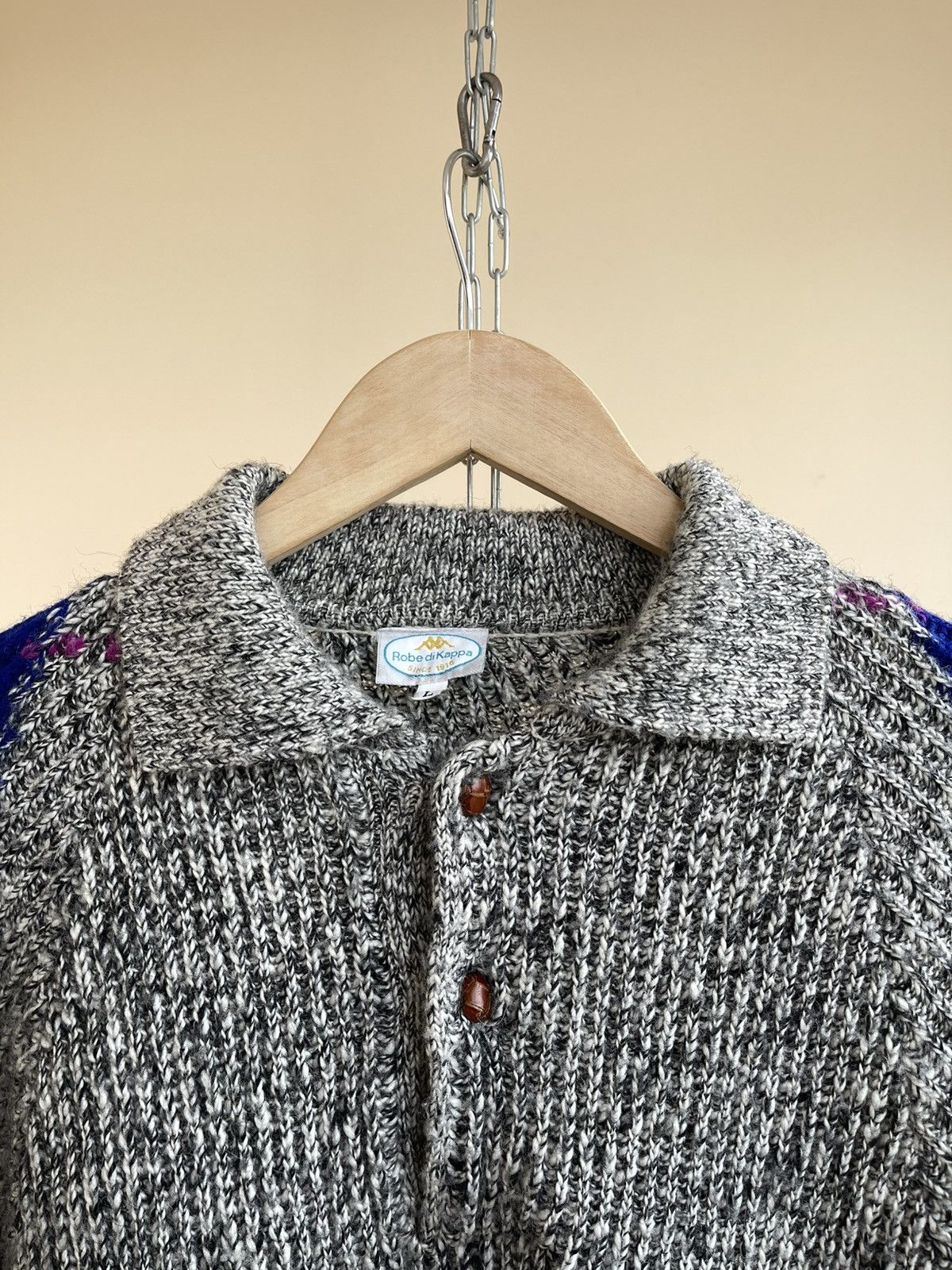 Kappa Robe di Kappa Argyle Print Wool Knit Sweater Vintage 80s 90s Size US L / EU 52-54 / 3 - 6 Thumbnail