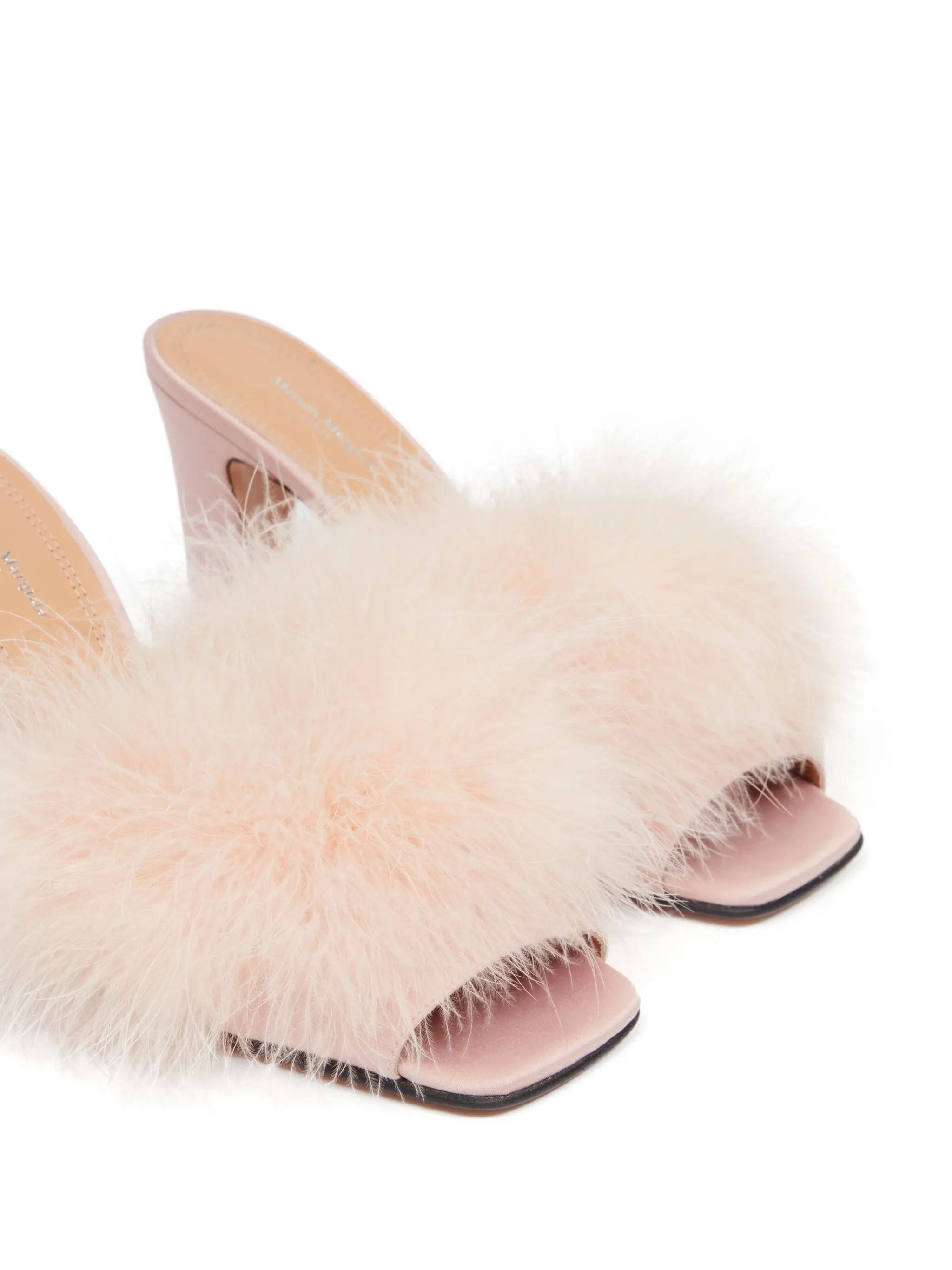 Maison Margiela oc11z0725 Fluffy Mules in Light Pink Size US 8 / IT 38 - 5 Thumbnail