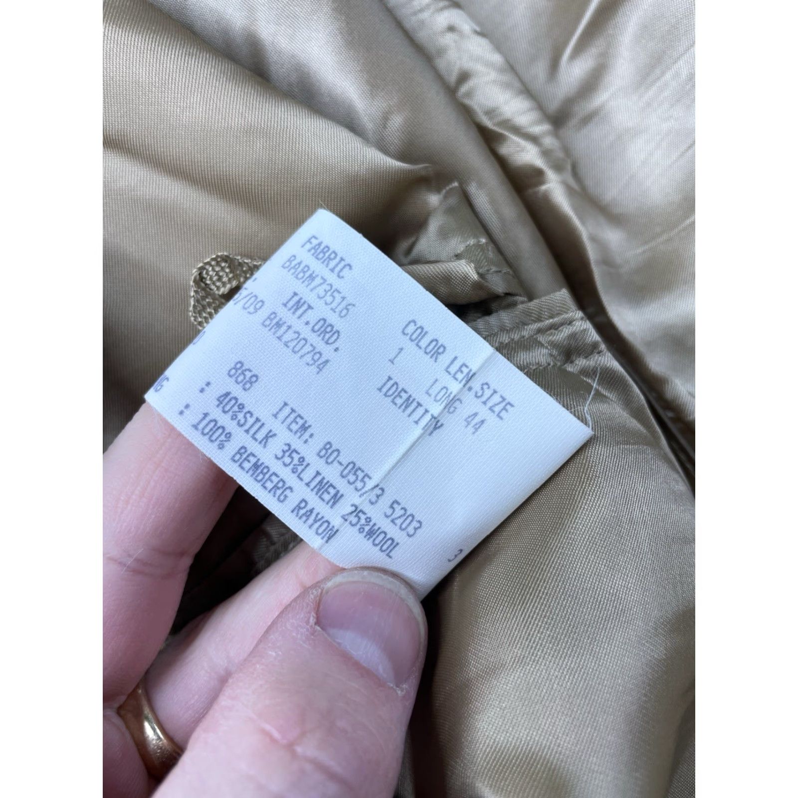 Brooks Brothers Brooks Brothers Blazer Jacket Mens 44L Silk Wool Linen Check Sport Coat Italy Size 44R - 6 Thumbnail