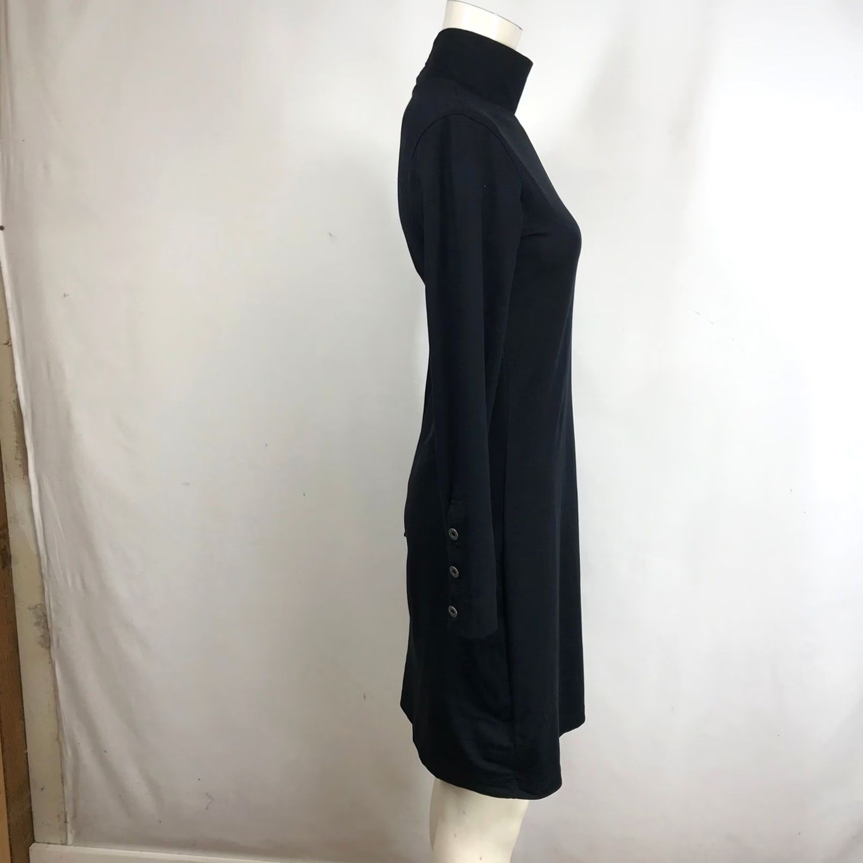 Vintage Title Nine Turtleneck Dress Women's Size XS Black Long Sleeve Made in Canada Size XS / US 0-2 / IT 36-38 - 4 Thumbnail