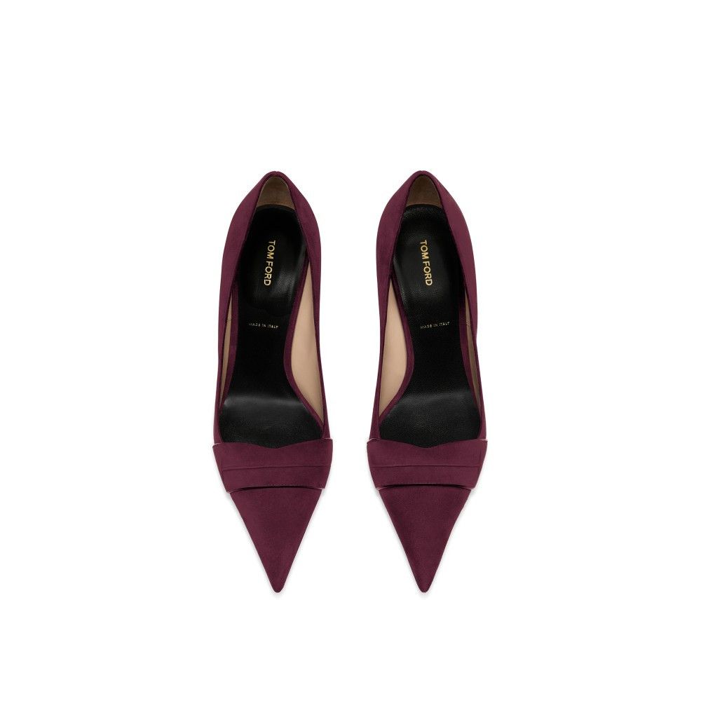 Tom Ford o1loc1c0326 W3532 Suede Leather Pumps in Burgundy Size US 7 / IT 37 - 3 Thumbnail