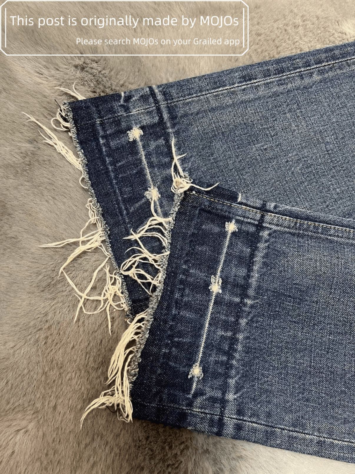 Celine Sz32 Celine 23SS Bottom Distressed Denim mojos18021028 Size US 32 / EU 48 - 7 Thumbnail