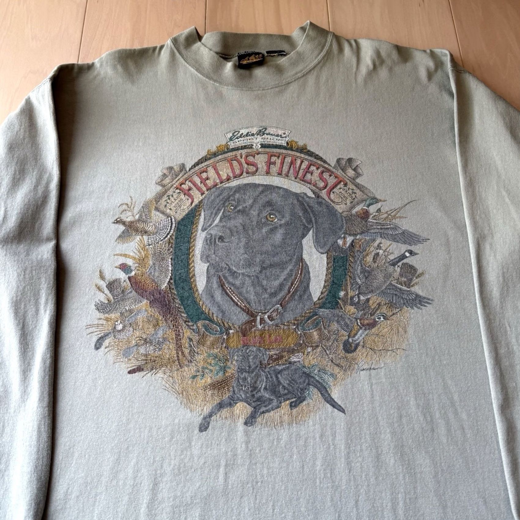 Eddie Bauer VINTAGE Eddie Bauer Shirt Long Sleeve 2XL Green 90s Dog Fields Finest Outdoors Size US XXL / EU 58 / 5 - 3 Thumbnail