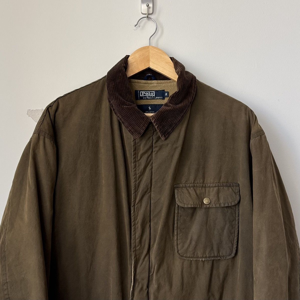 Polo Ralph Lauren Vintage Oilcloth Waxed Cotton Canvas Jacket Olive Size US M / EU 48-50 / 2 - 4 Thumbnail