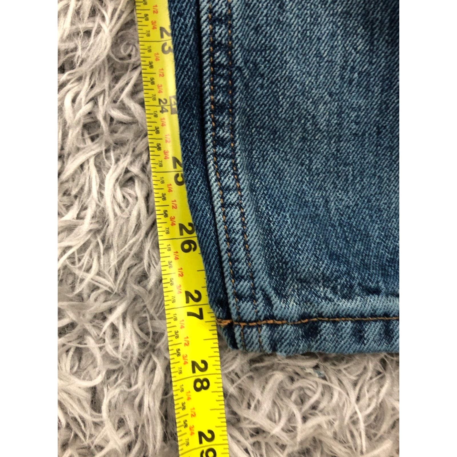 Asos ASOS Denim Jeans Size 18 Womens Medium Wash Blue Jeans Regular fit 5-Pocket Button Zipper Belt Loops High Rise Mens Womens Girls Size 40" / US 18 - 3 Thumbnail