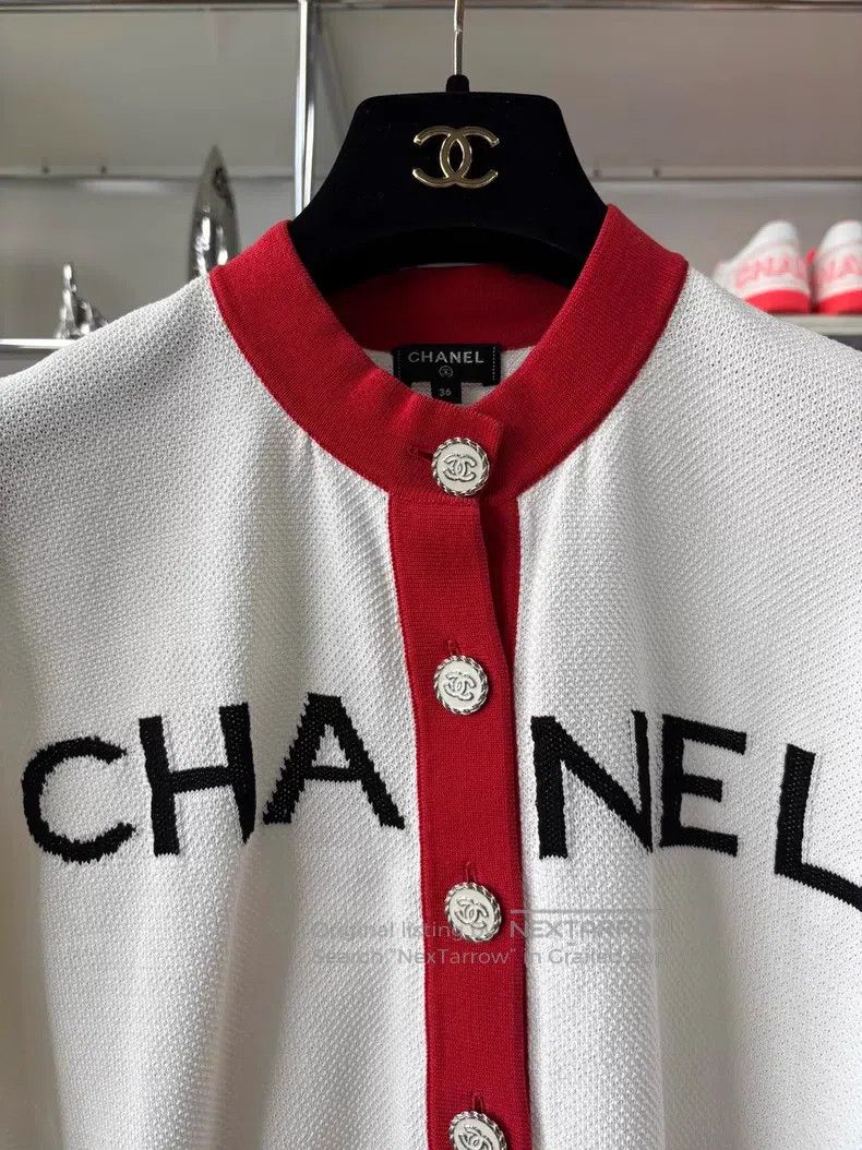 Chanel Chanel Beach series white and red single-breasted logo pri Size XS / US 0-2 / IT 36-38 - 2 Thumbnail