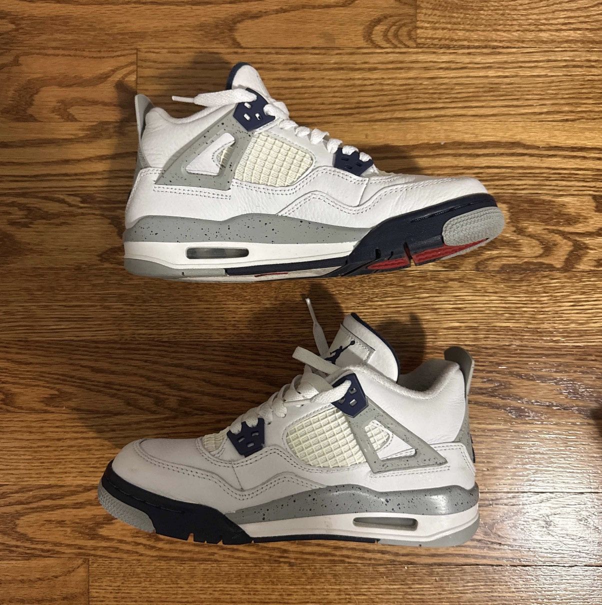 Nike Nike Air Jordan 4 Retro Midnight Navy Size US 6 / IT 36 - 2 Thumbnail