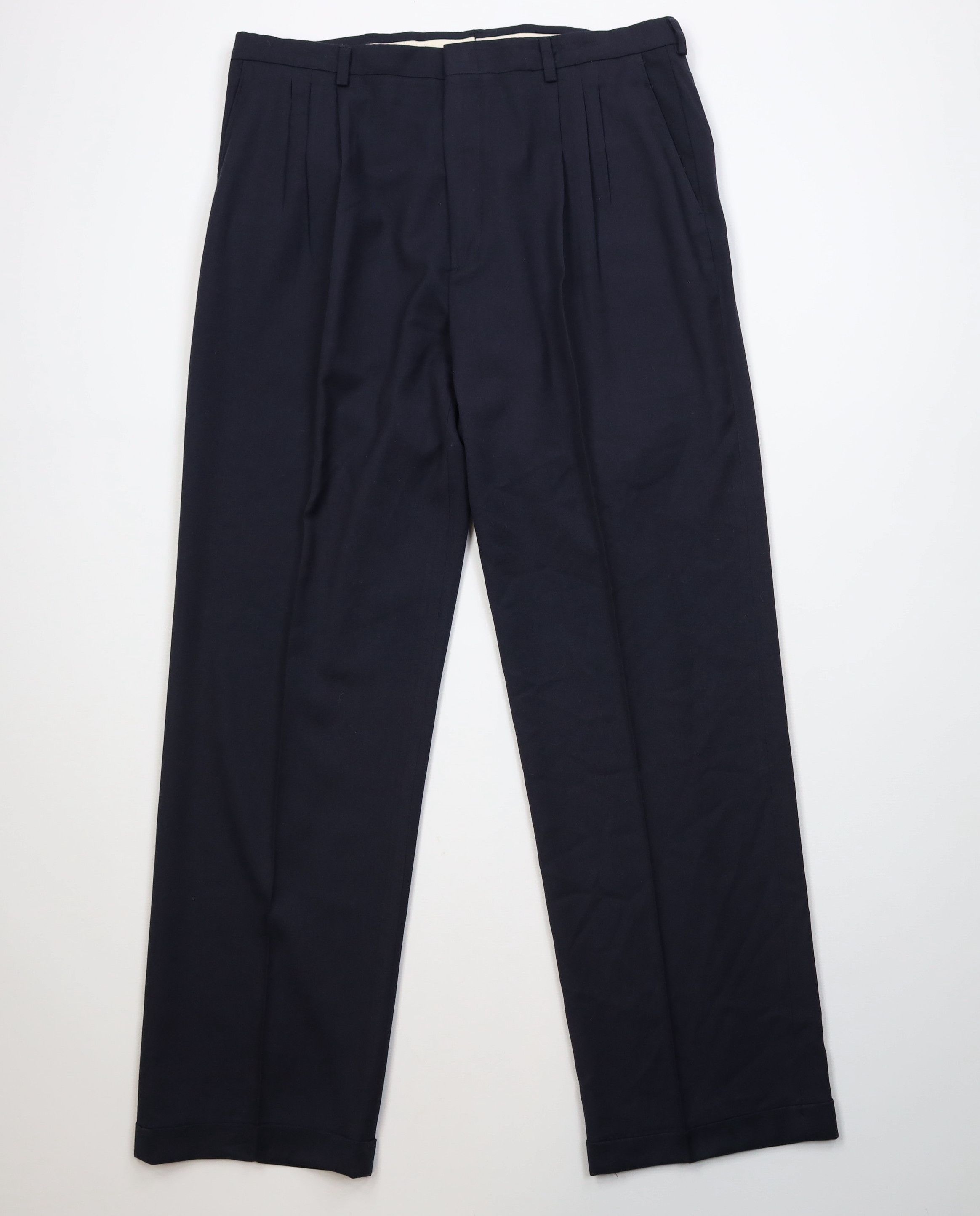 Vintage Vintage 90s Streetwear Wool Blend Knit Wide Leg Chino Pants Size US 36 / EU 52 - 1 Thumbnail