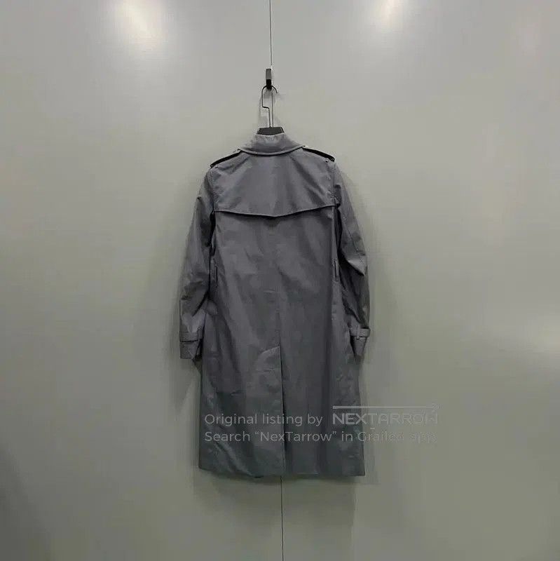 Burberry Burberry Gray Cotton Mid-Length Trench Coat. Size XXS / US 00 / IT 34 - 2 Thumbnail
