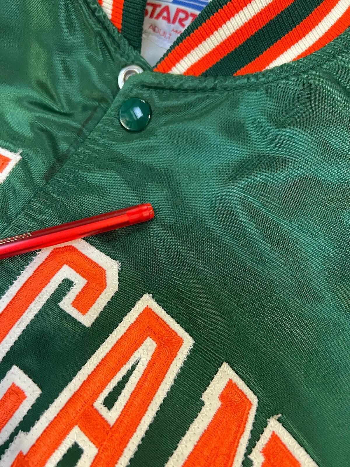 Starter Starter Miami Hurricanes Bomber Satin NCAA Jacket M Medium Size US M / EU 48-50 / 2 - 9 Thumbnail