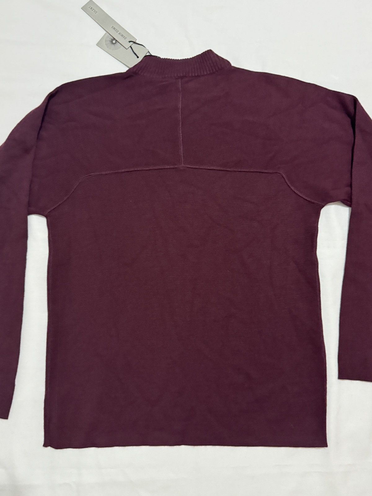 Silent By Damir Doma DAMIR DOMA Silent Cropped Sweater Mock Neck Burgundy Wool Size US M / EU 48-50 / 2 - 8 Thumbnail